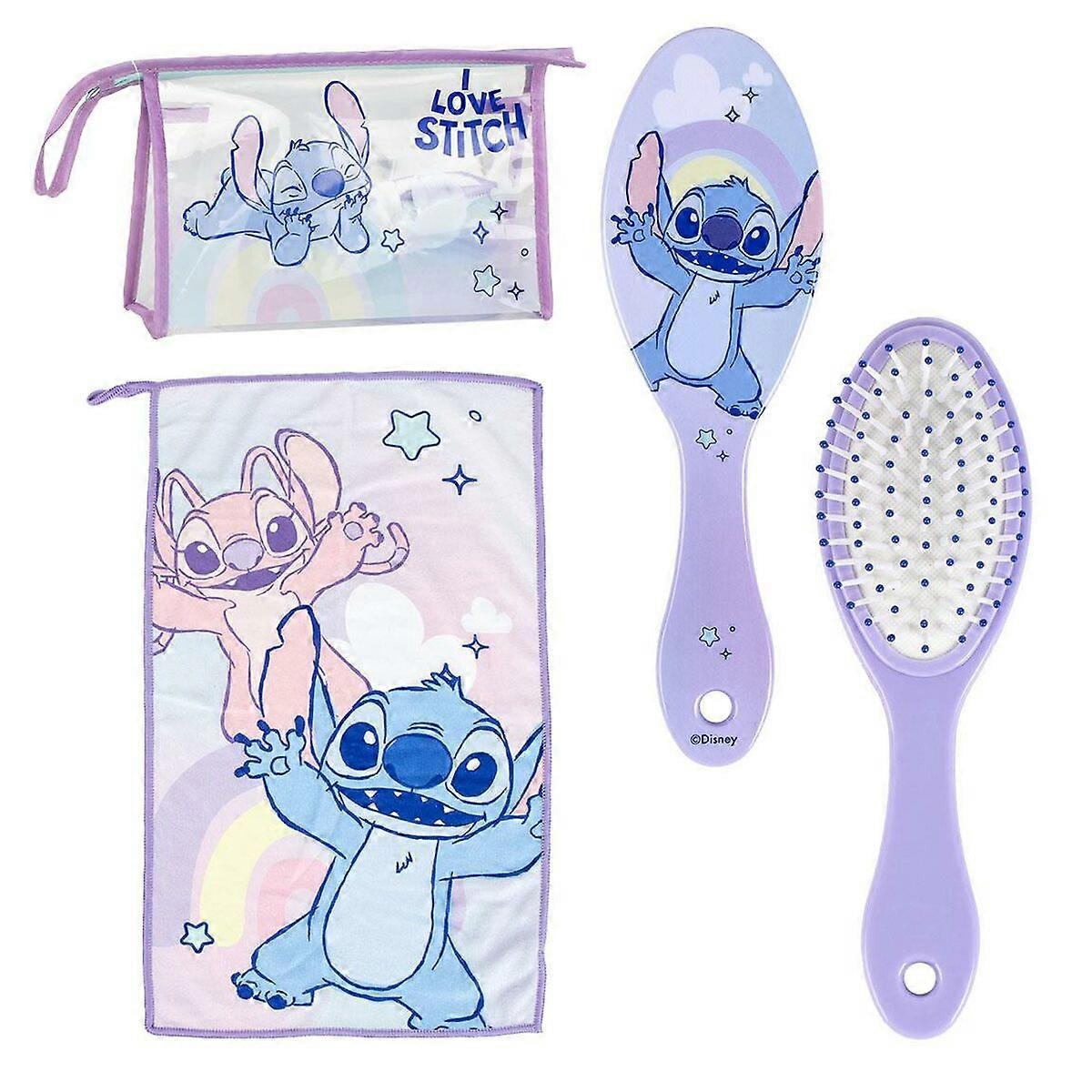 Toilet Bag with Accessories Stitch Lilac 23 x 15 x 8 cm