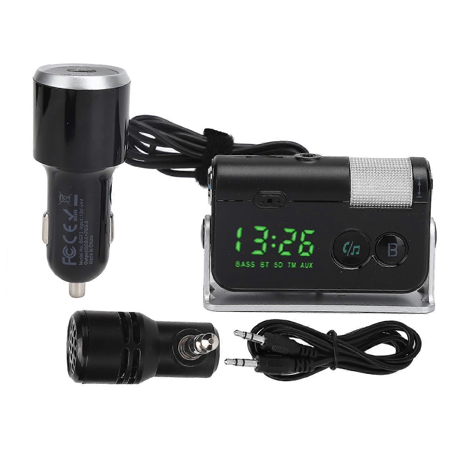 BC73 Car PD/QC3.0 Charger Handsfree FM Transmitter Multifunction Bluetooth MP3 Player