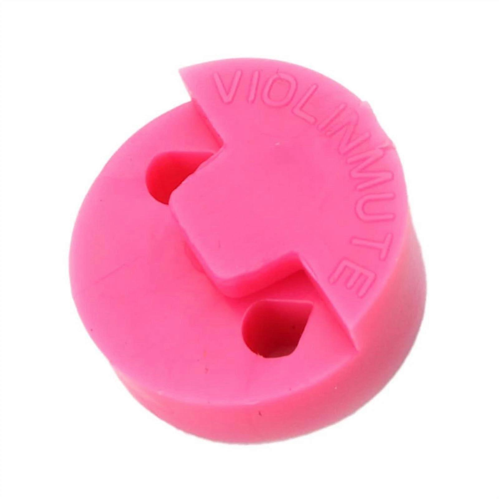 Professional Round Rubber Violin Mute in Pink - Compatible Violin Accessory for String Instruments, Soft Material, Lightweight Design