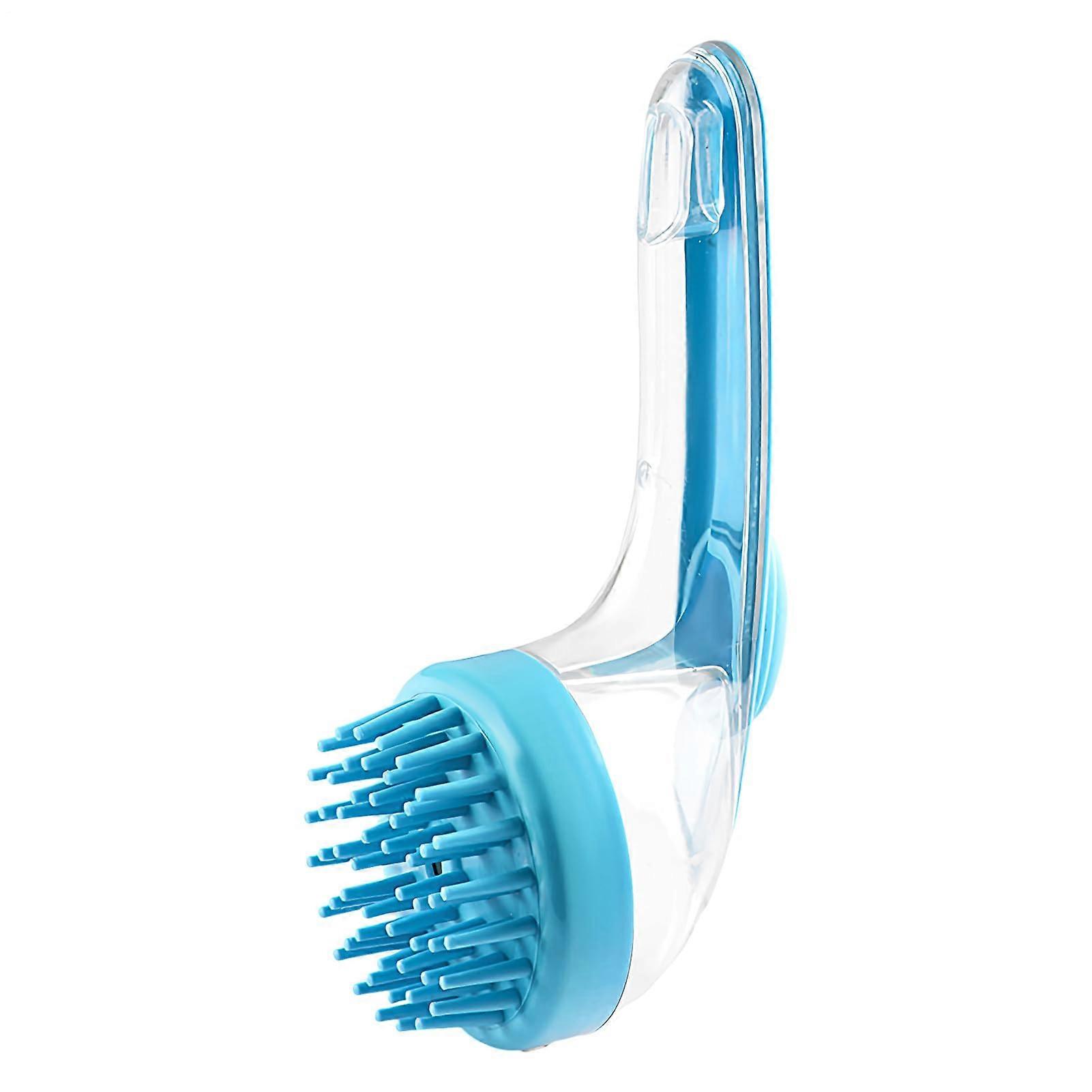 Dog Bath Brush with Shampoo Dispenser, Reusable Silicone Pet Grooming Tool for Relaxing Dog Baths, Soft Bristles