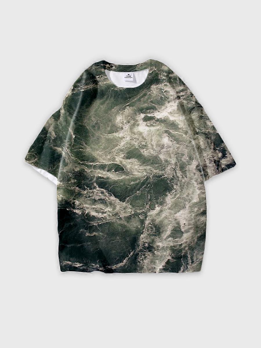 T-shirt round neck Pattern loose short sleeve JW2204