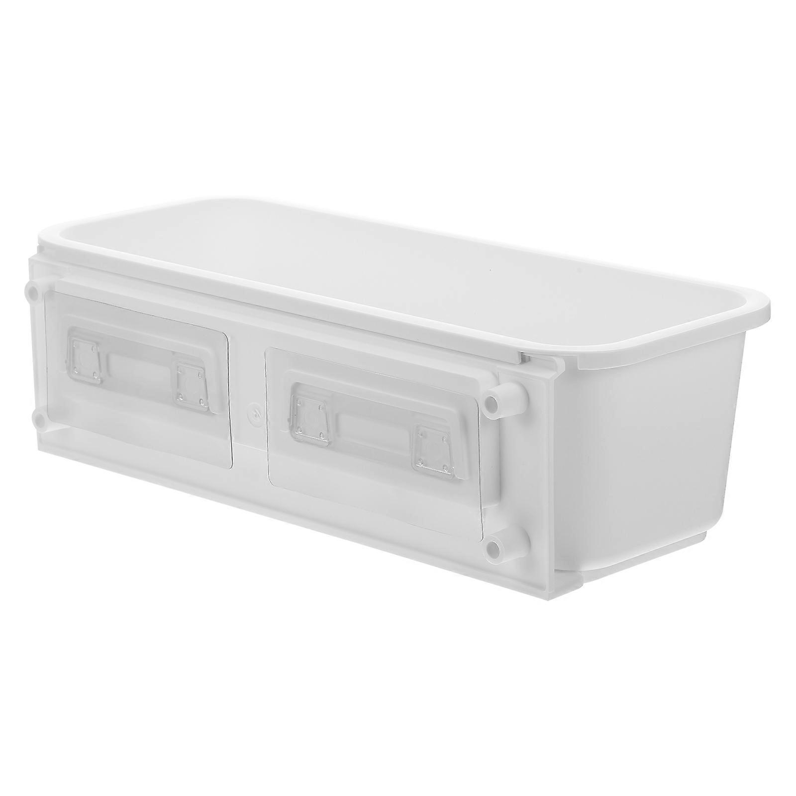 Practical White Plastic Storage Boxes for Kitchen Use 1 Set Helps Organize Spices and Sundries