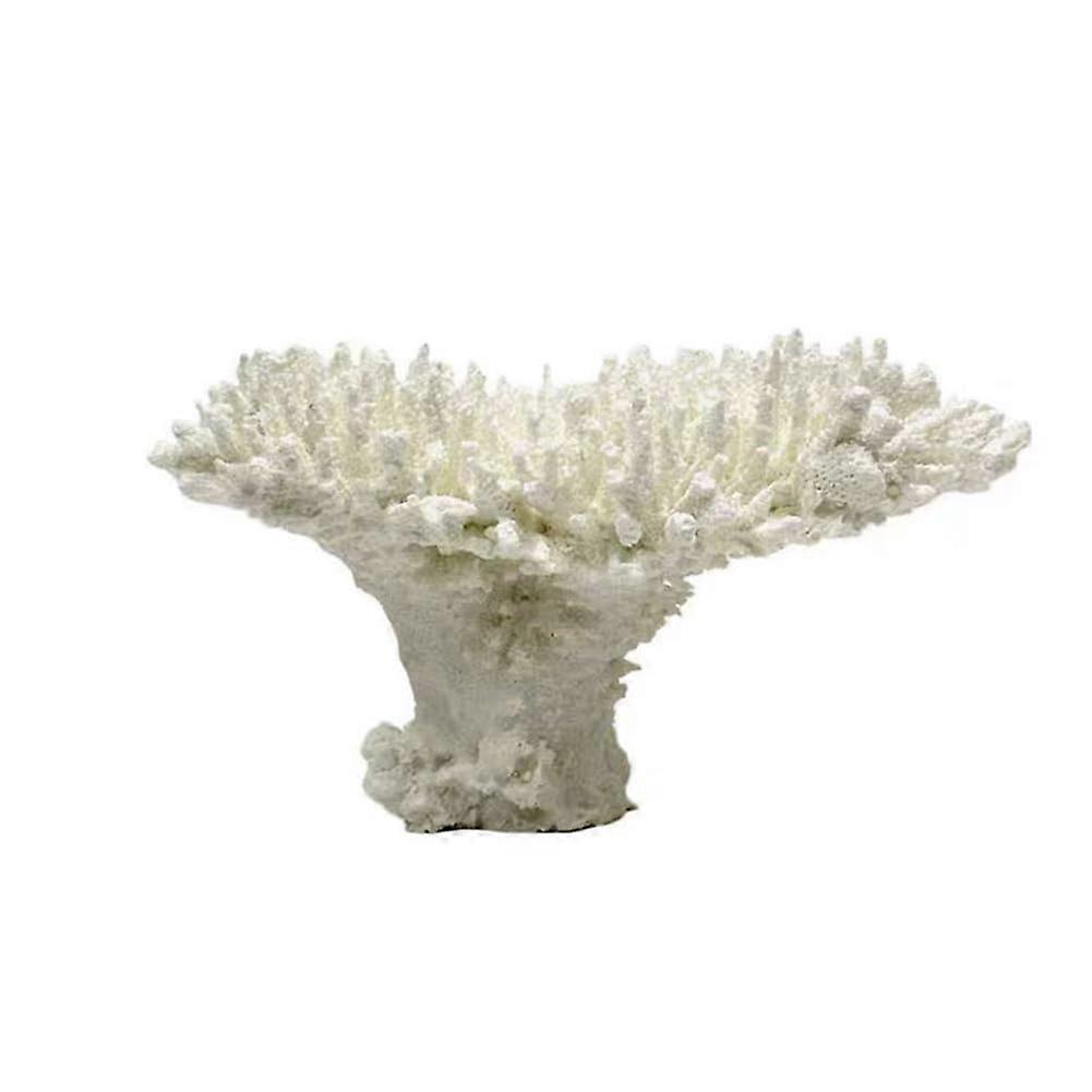 White Reefs Artificial Coral Statues Nautical Decorations for Beach Theme Houses Resin Artificial Coral Ocean Decorations (Medium Code)