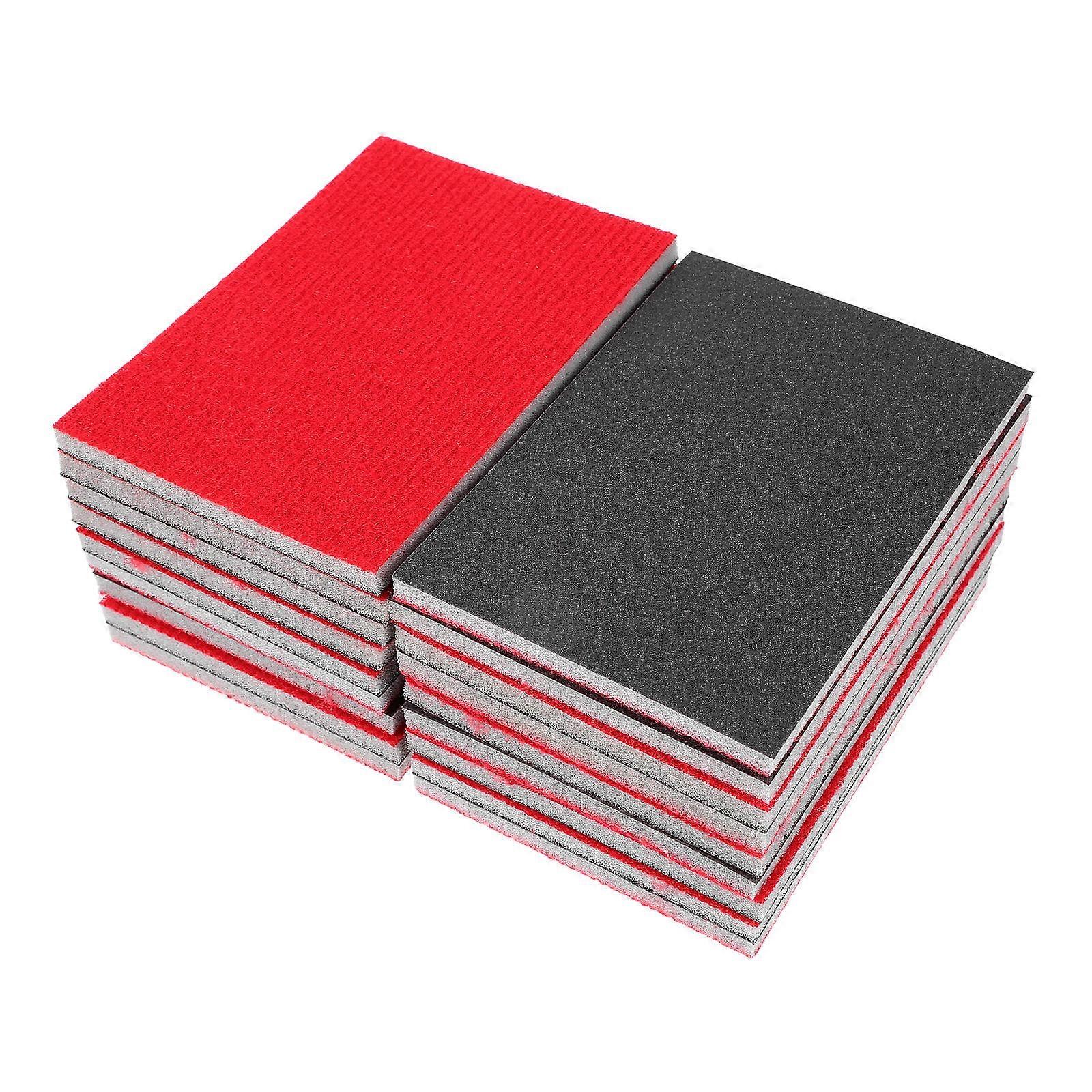 It seems you're referring to a **18 piece sanding block set** with a **versatile grit range**, suitable for use on **wood, metal, plastic**, and