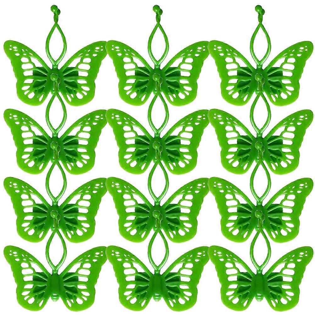 20PCS Green Self Adhesive Plant Fixing Clips, Durable Wall Hooks for Climbing Plants, Garden Support and Space Saving for Vines and Indoor Growth