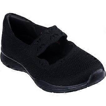 Skechers Seager Cute N' Coy Textile Women's Black Trainers