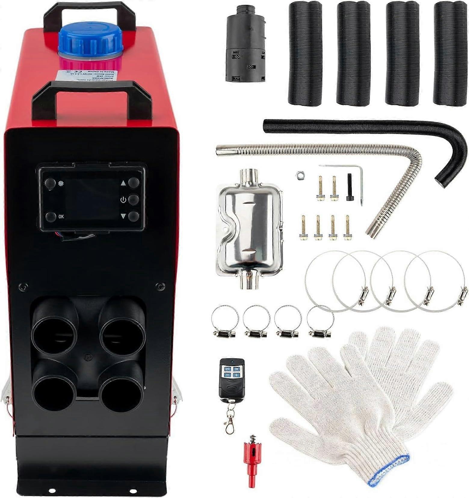 12V 5KW Diesel Heater Parking Heater with 4 Front Ventilations for Cars Trucks Caravans and Leisure Vehicles