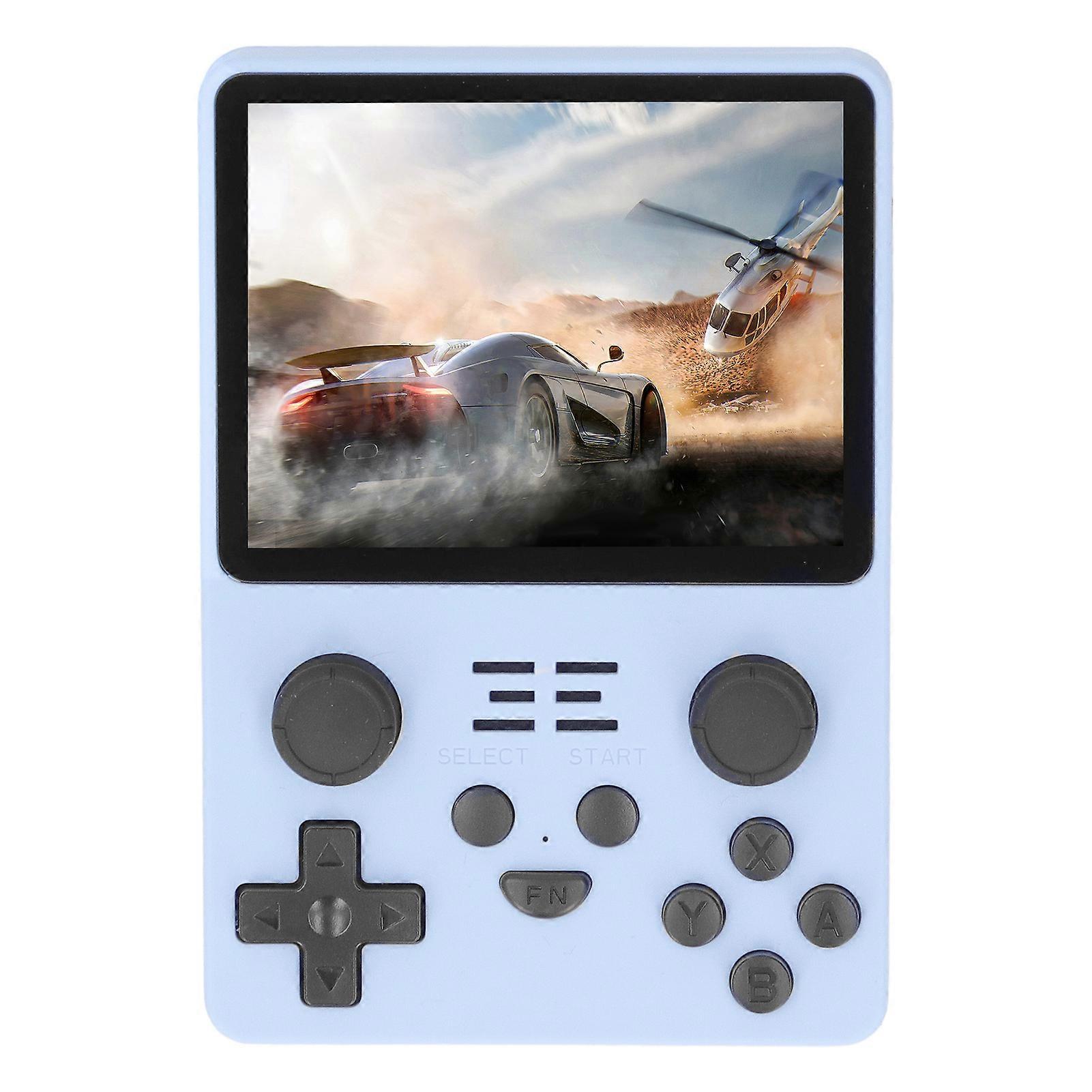 RGB20S Handheld Game Console Various Games 3.5in Screen High Resolution Gaming Machine Blue 16G+128G