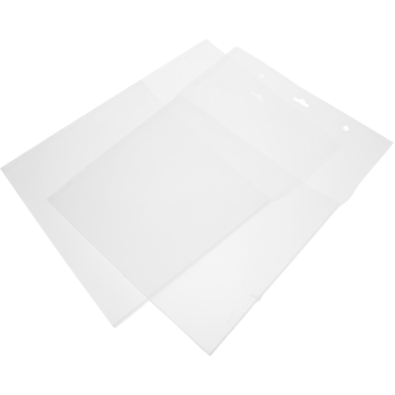 File Storage Pocket Wall Mountable Transparent Organizer 2Pcs