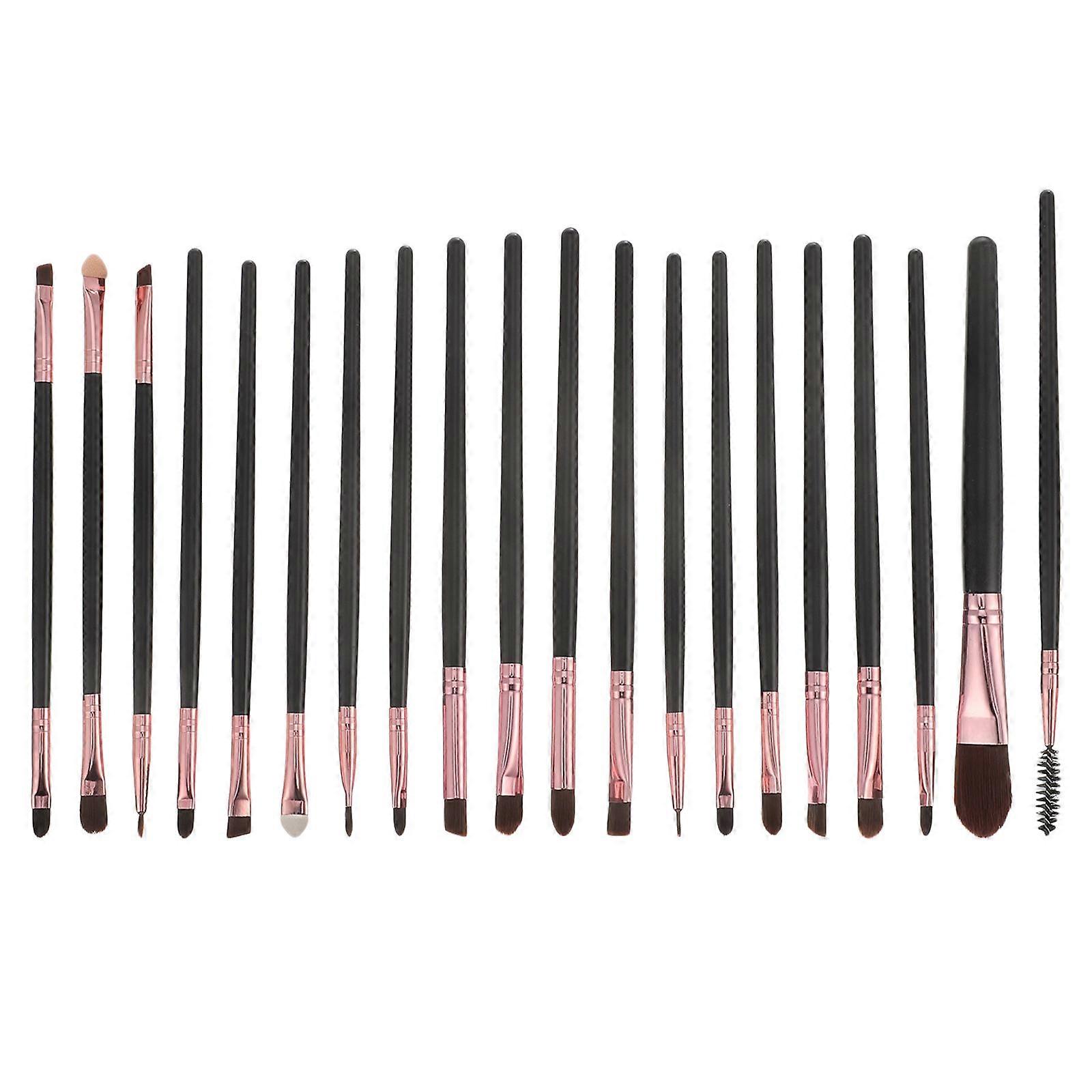 20PCS Portable Soft Bristle Makeup Brushes for Eyebrow, Blush, Foundation, and Eyeshadow – Essential Cosmetic Tools for Daily Use