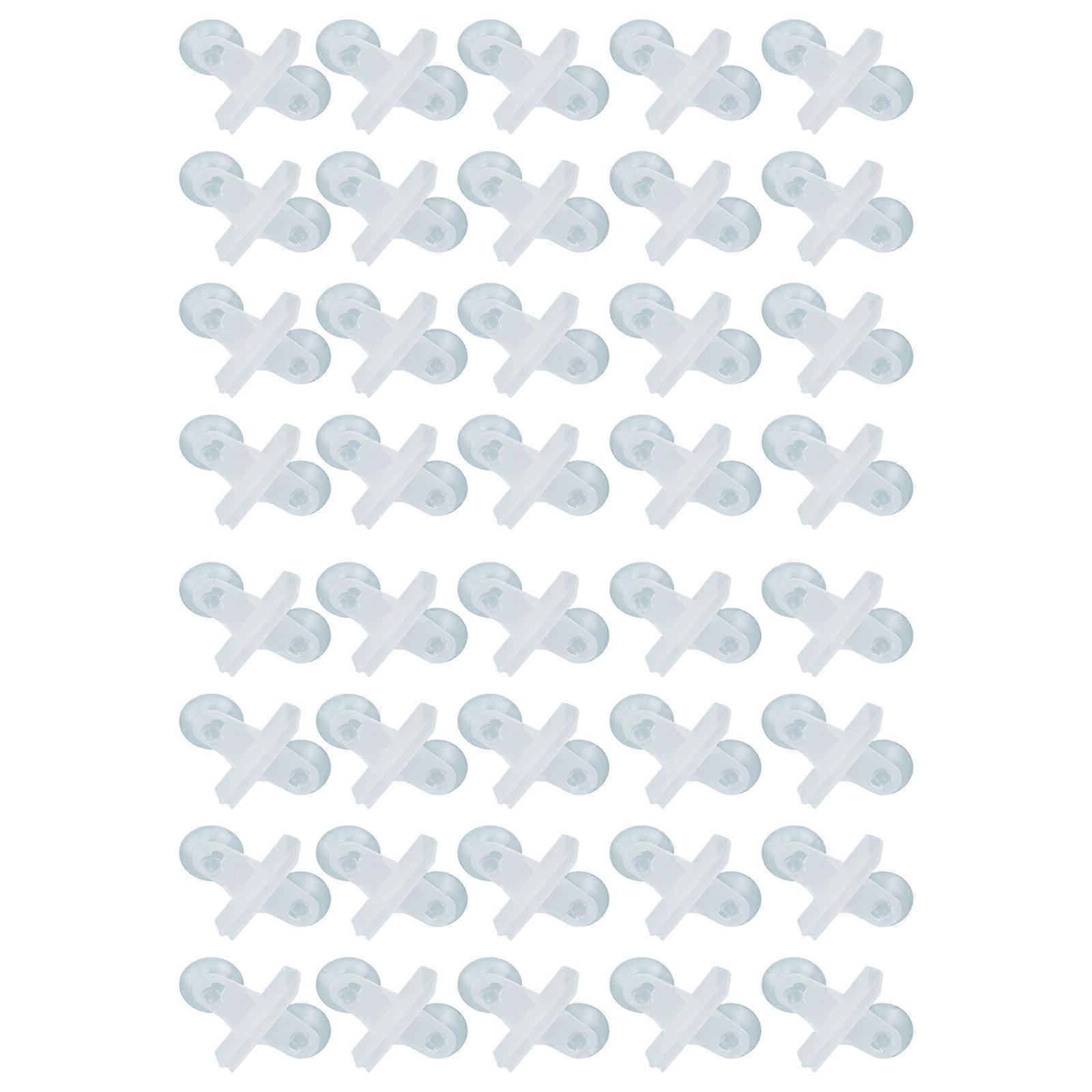 40pcs Fish Tanks Divider Clip Separators PVC with Suction Cups for Aquarium Breeding Fixing Clip White