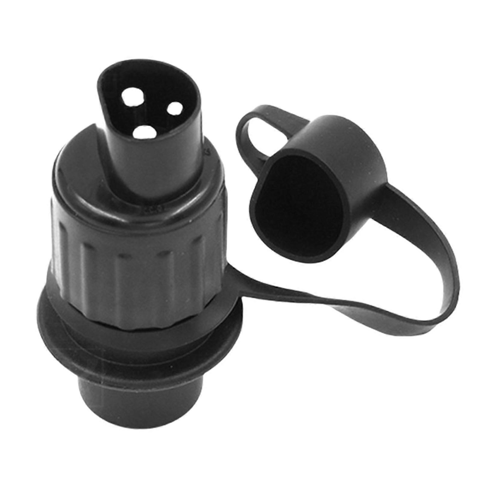Trailer Connector Round Hole 3Pin 12V Standard Wire Harness Adapter Plug with Waterproof Cover Multicolor
