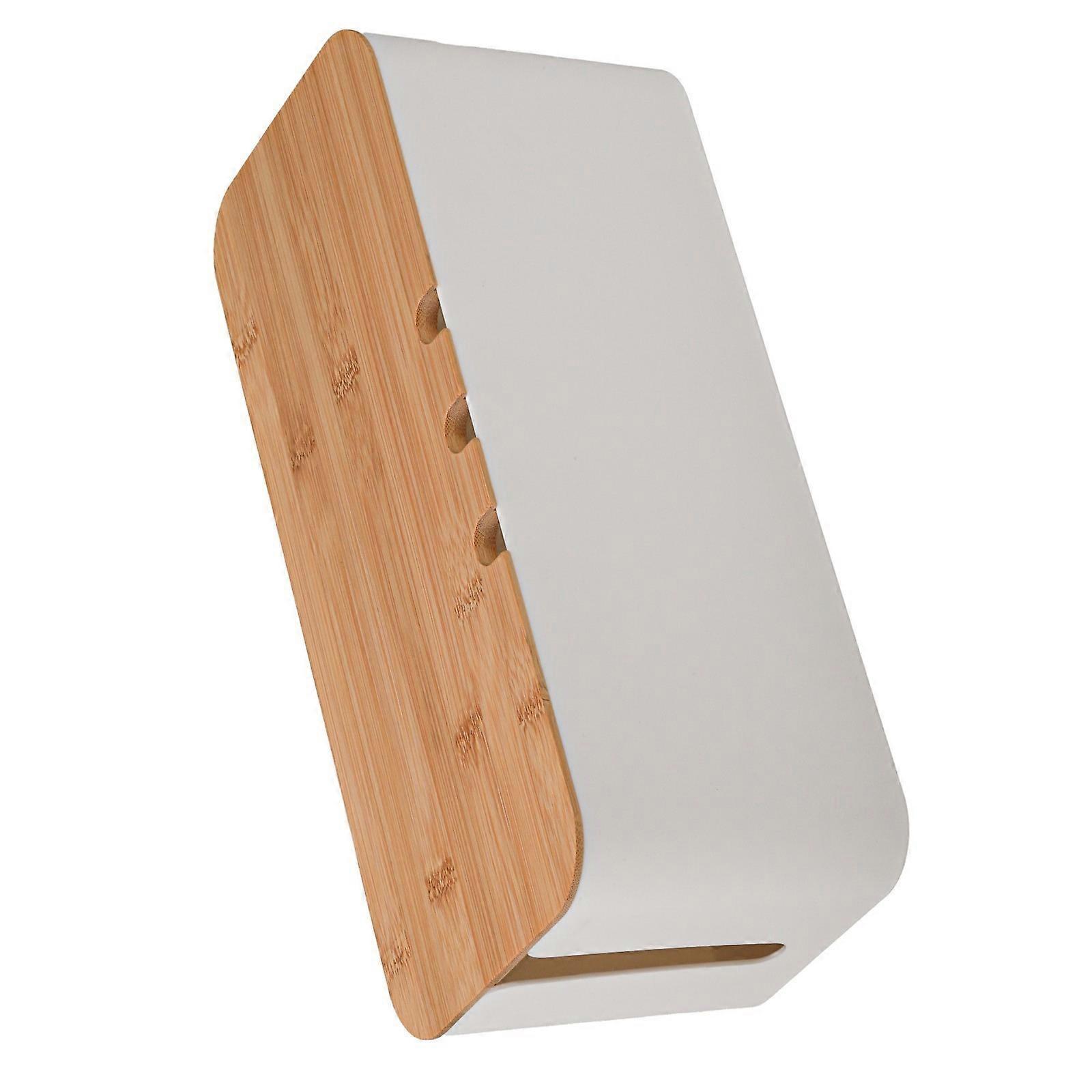 Home Desk Cord Hider Storage Container Cable Management Box Suitable for Power Strips Electronics Cable Management  White S