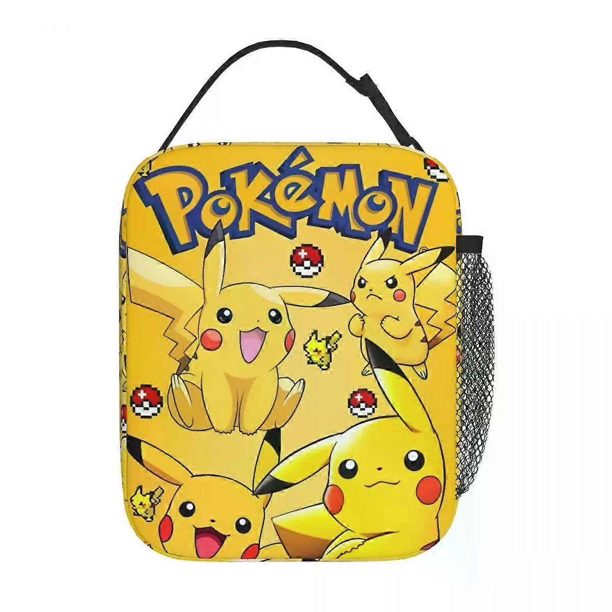 حقيبة مدرسية شخصيات بوكيمون حقائب غداء معزولة حرارية للمدرسة المحمولة بينتو بوكس برودة صندوق غداء حراري