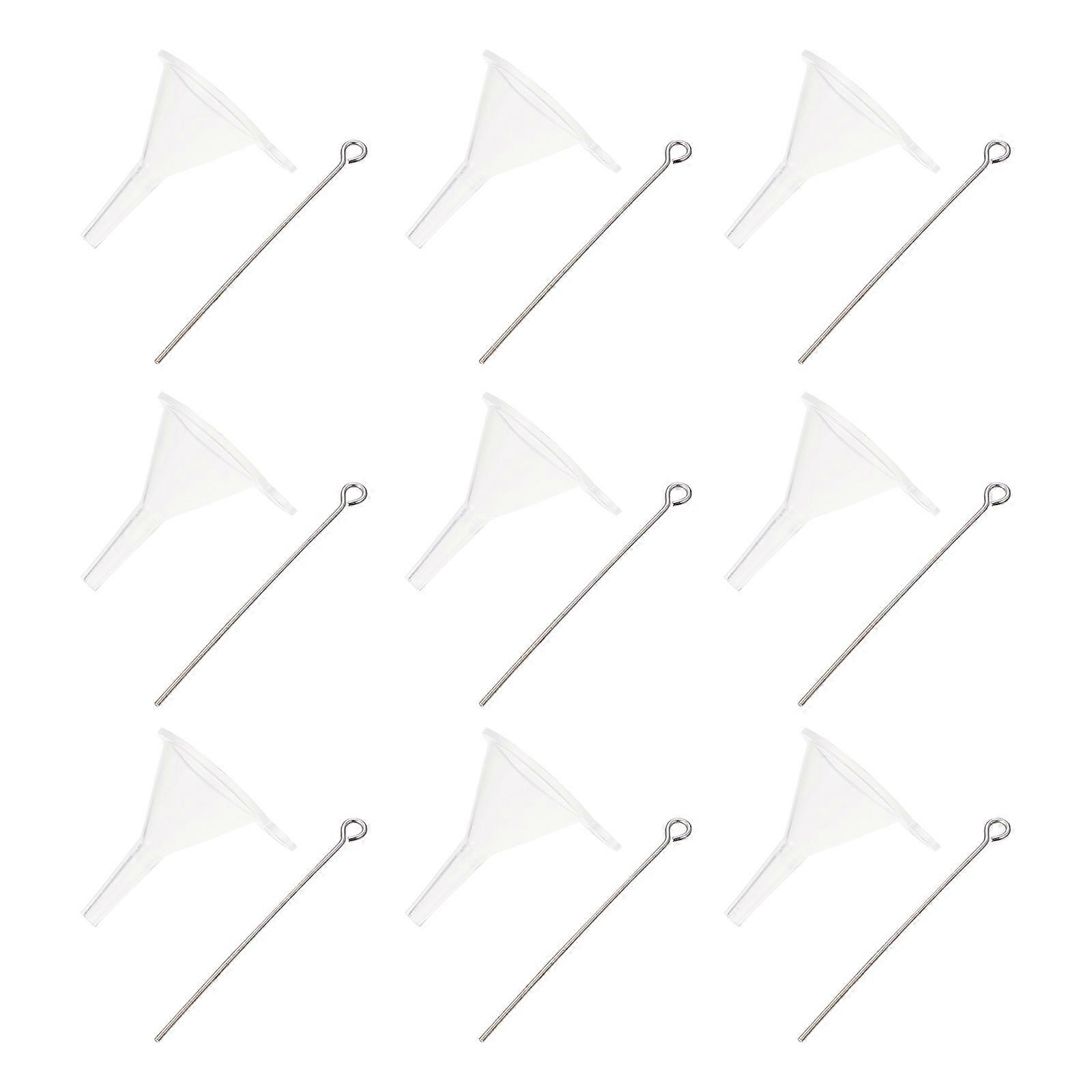 10 Sets of Mini Portable Funnels for Transferring Perfume and Essential Oils
