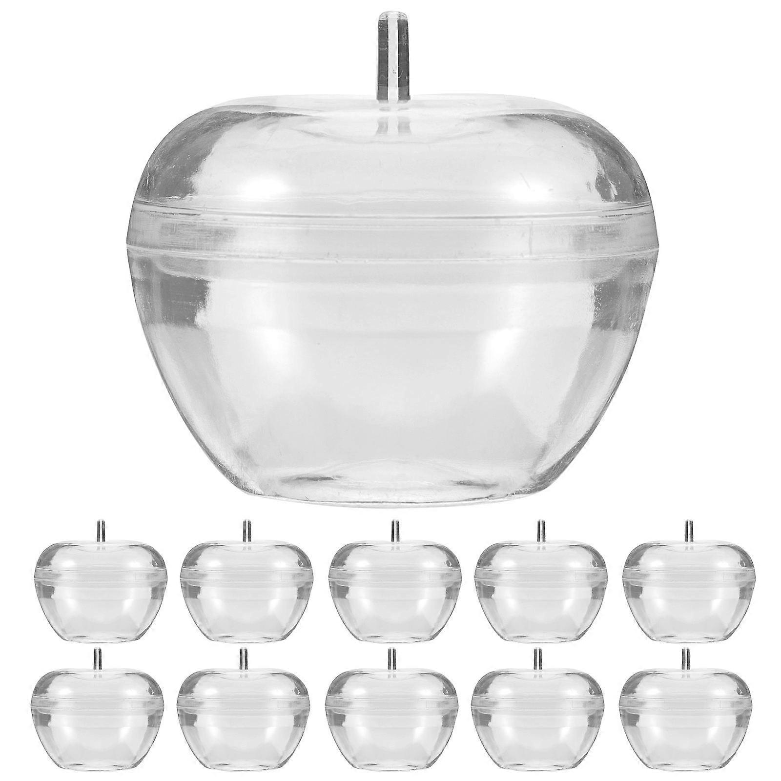 12pcs Clear Snack Candy Holder Shape Nuts Storage Jar for Dried Fruit