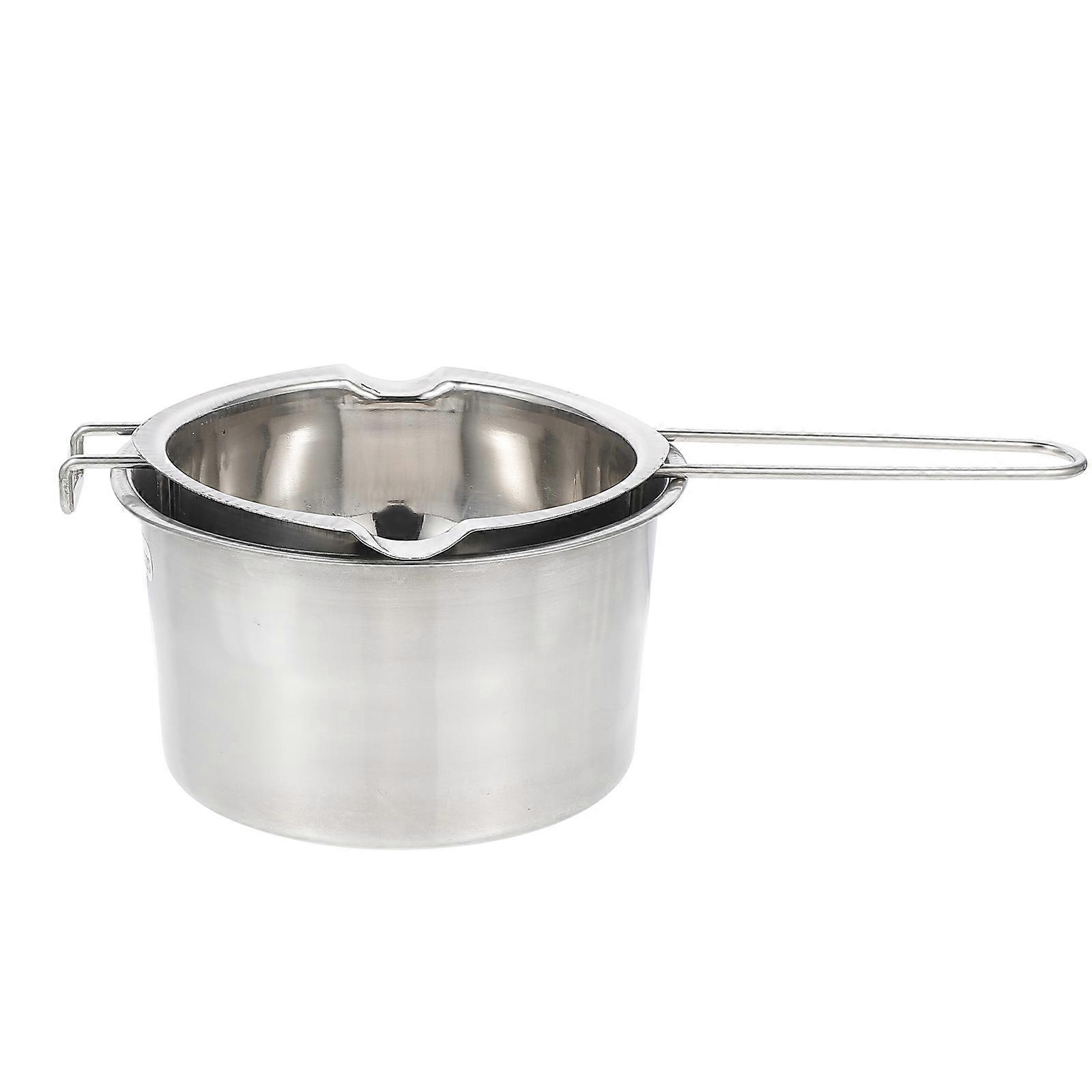Stainless Steel Camping Cookware with Handle for Melting Cheese Chocolate 1 Set