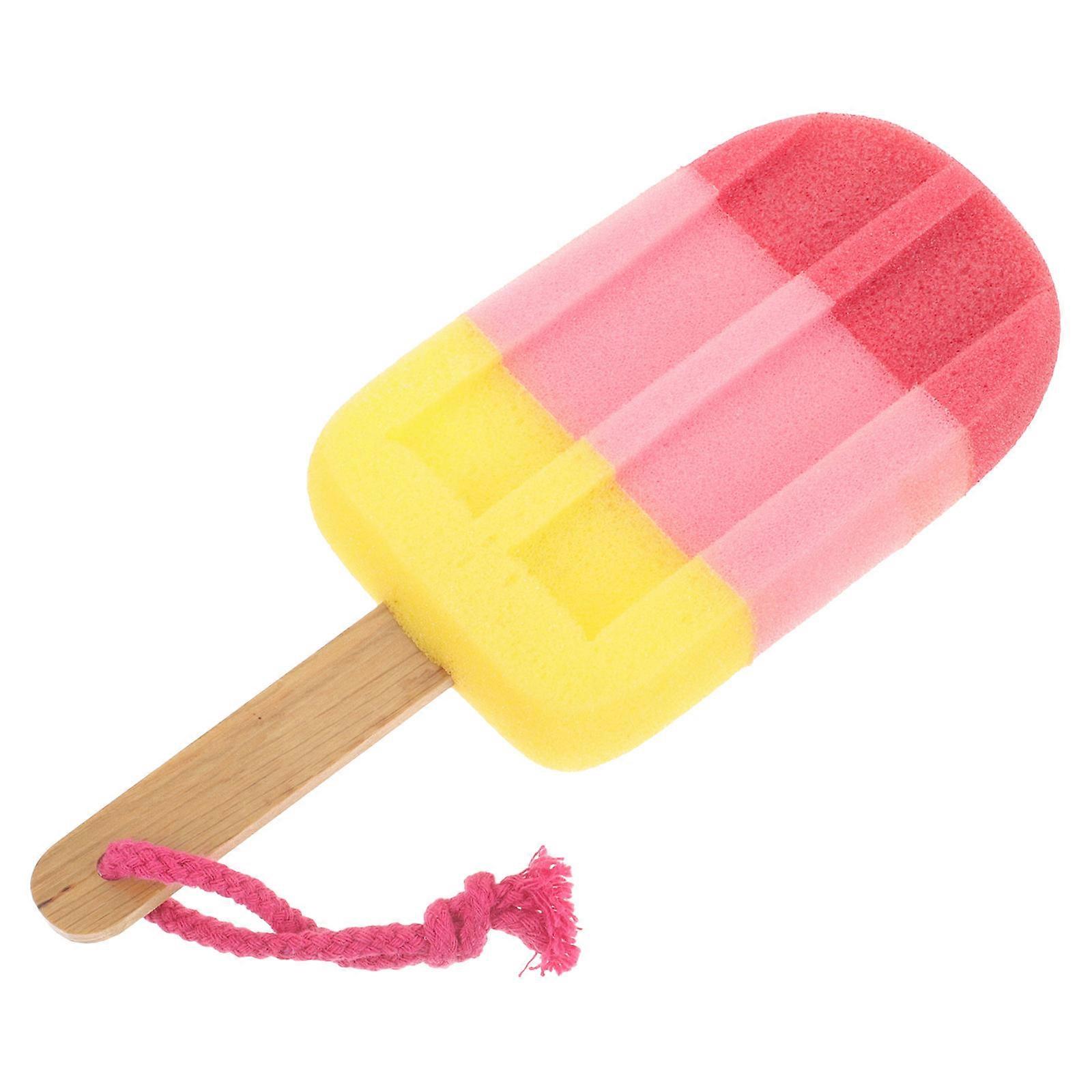 1PC Washing Sponge Unique Ice Cream Shaped Stick Cleaning Sponge Kitchen Scrubber
