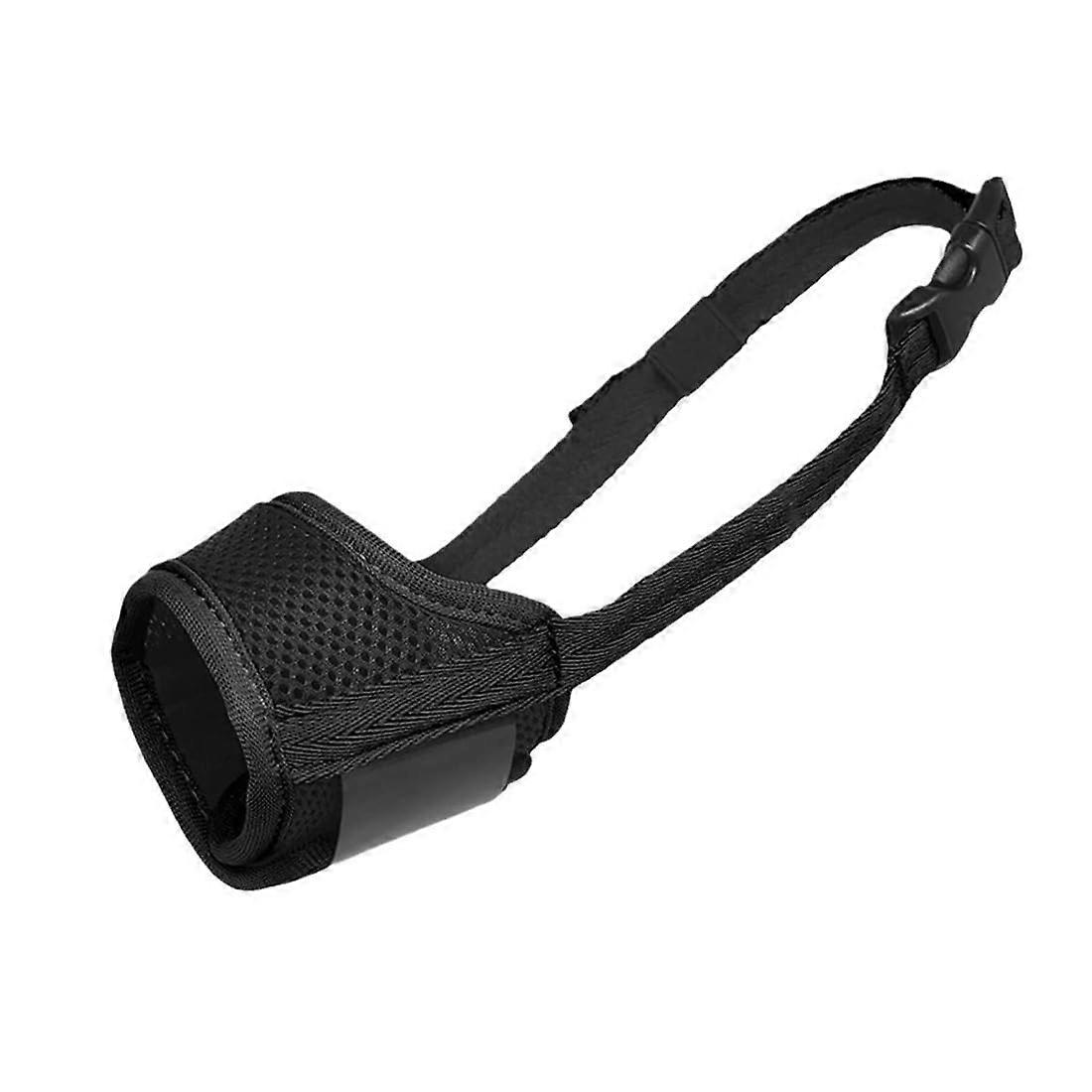 Dog Muzzle Breathable For Medium Dogs Nylon Black Velcro Fastening