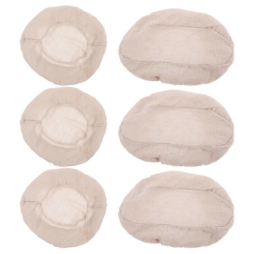 6pcs Cloth Covers for Sourdough Proofing Baskets – Reusable Liners for Round and Oval Bread Baskets – Easy to Clean for Home Bakers