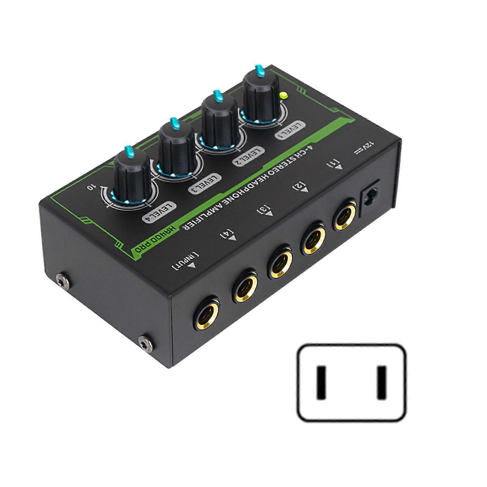 4 Channel Headphone Amplifier for Mixers Headphone Mixers Amplifier Headphone Splitter LED Headphone Amplifier Splitter Multicolor