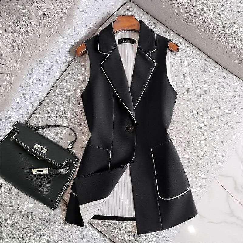 Elegant and Slimming Women's Autumn Suit Vest with A High-Quality Coat