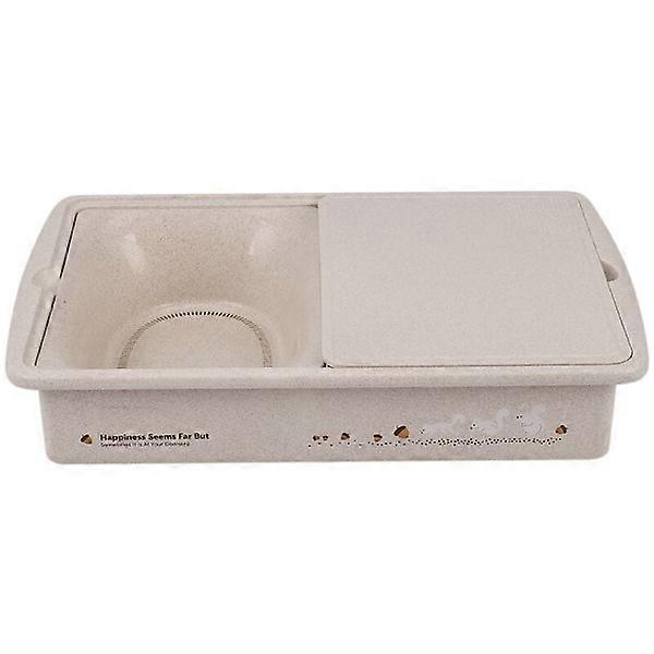 3 in 1 multifunktionales Lebensmitteltablett Spüle Abfluss Hackkorb Filter Hack Block Fleisch Gemüse Obstkorb Aufbewahrungstablett