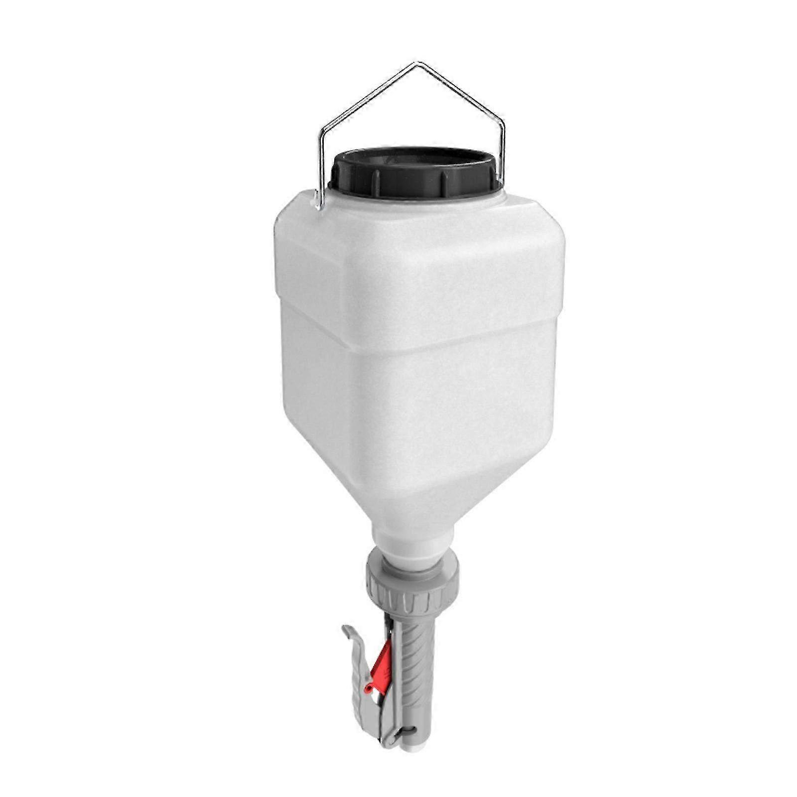 Large Capacity 5.5L Plastic Hanging Sauce Bottle for Salad Dressing - Easy to Use Squeeze Dispenser in Gray