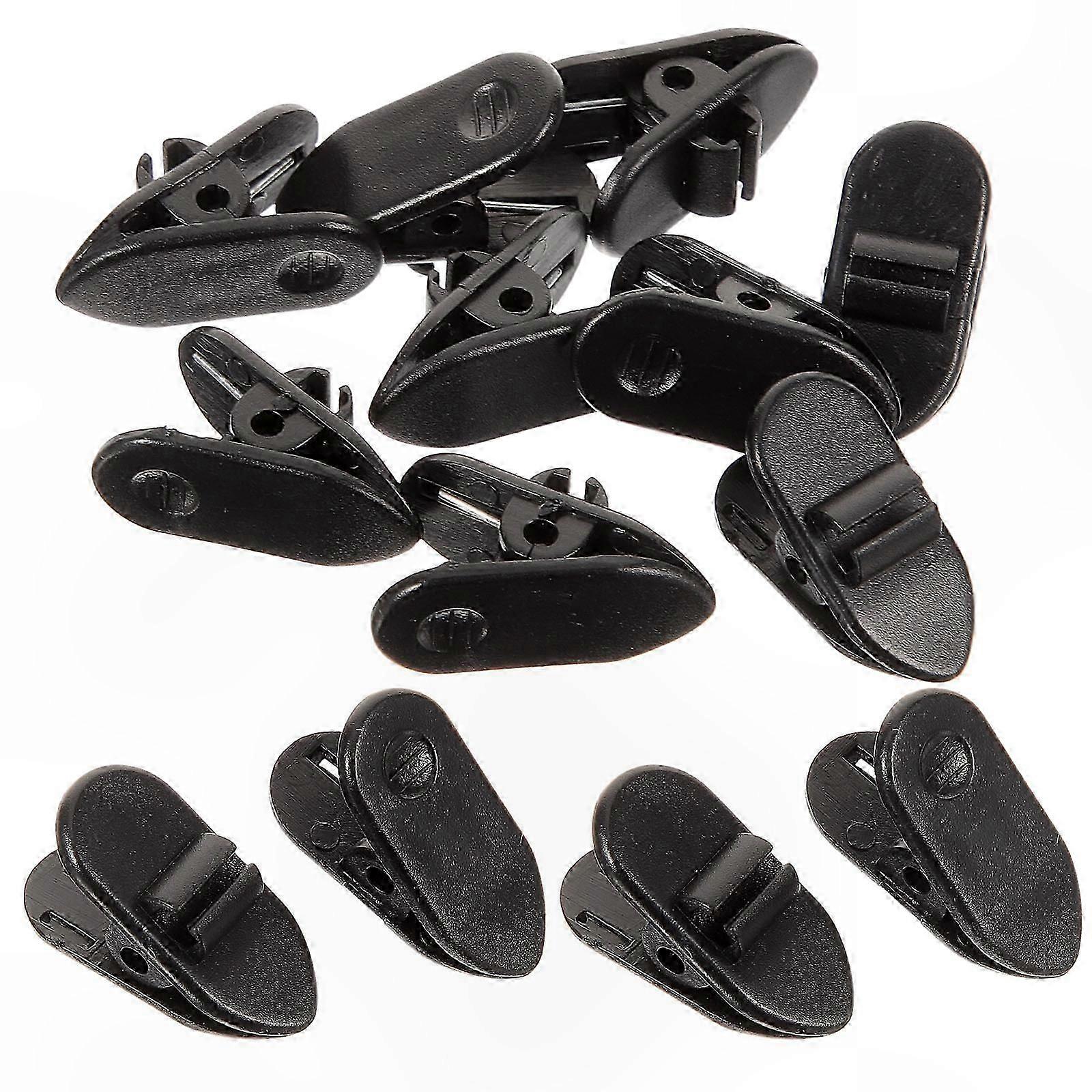 Cable Clips for Headphone Wires, 100-Pack, 2x1cm, Black, Prevent Cord Movement While Walking
