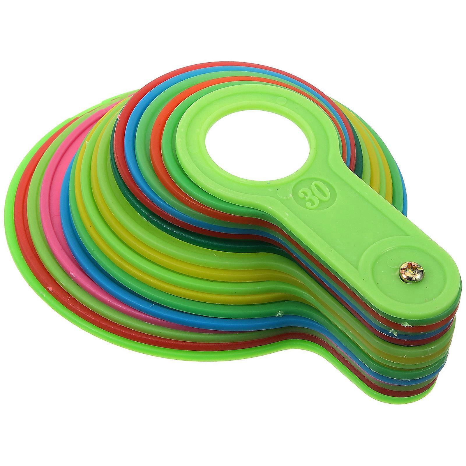 Plastic Diameter Measuring Tool For Fruits Measurement Lap Designed For Farm Use With Assorted Color Set Quantity