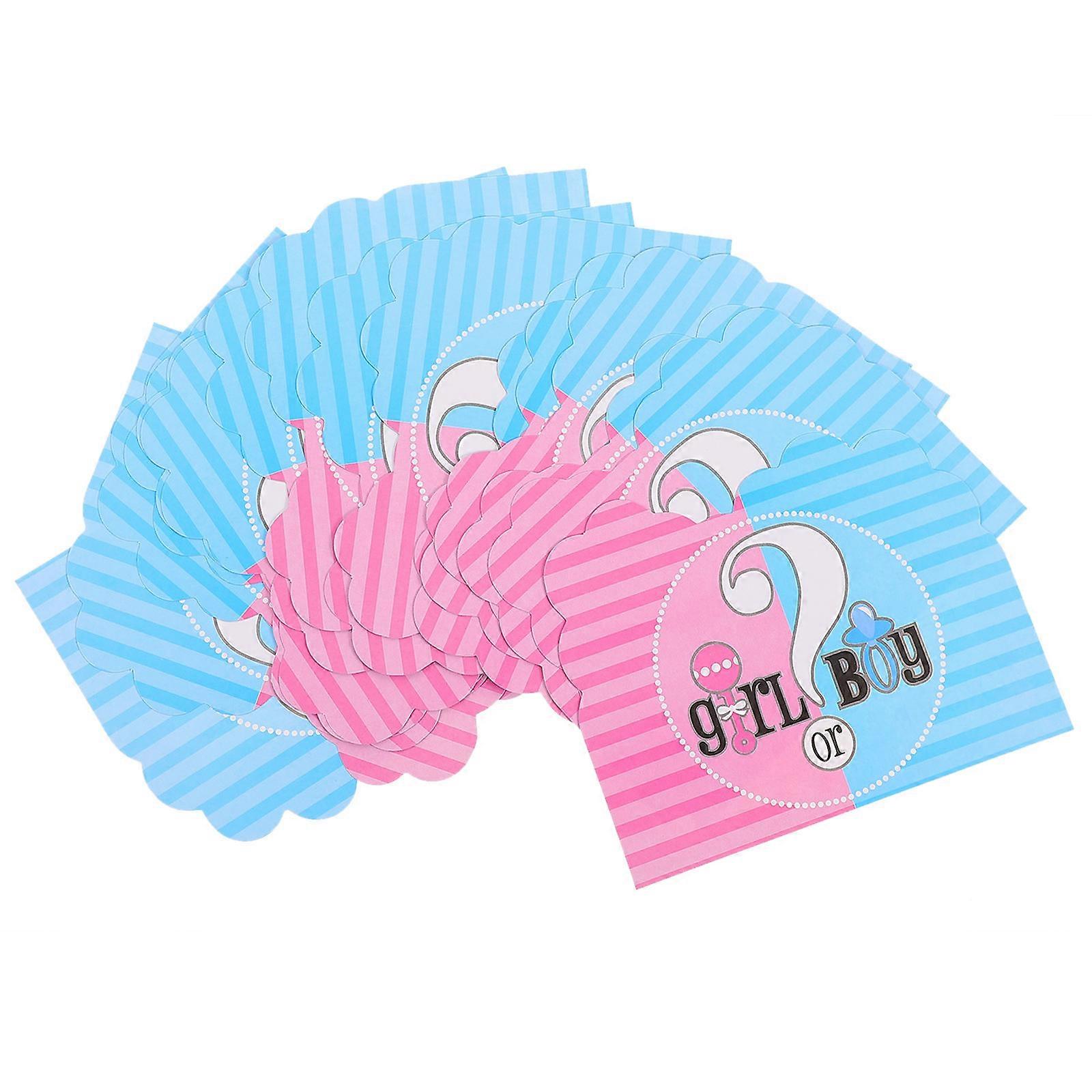 Baby Shower Gender Reveal Invitation Cards 32Pcs Assorted Color Delicate Design Party Invitations For Families And Friends