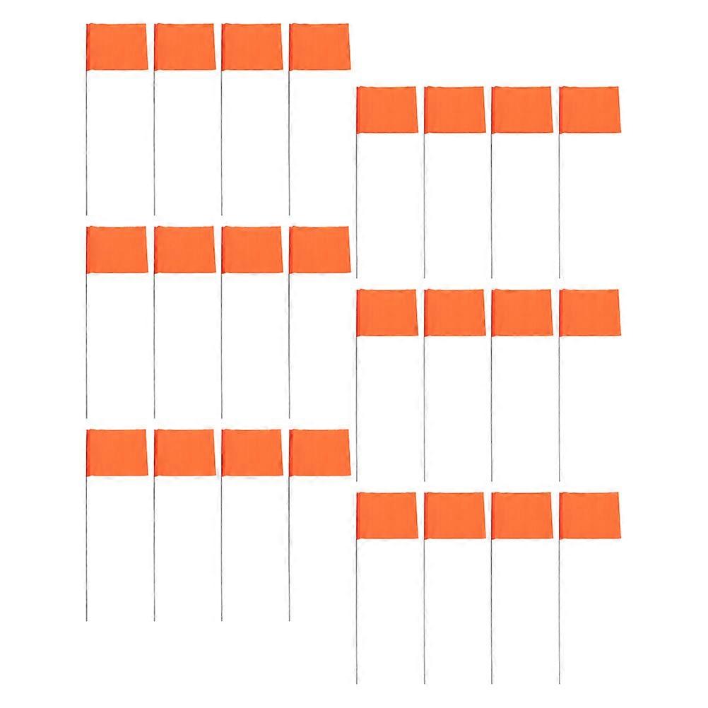 Irrigation Flags Triangular Construction Marking Orange 38.00X12.70X0.10CM Sturdy Steel Wire 30Pcs