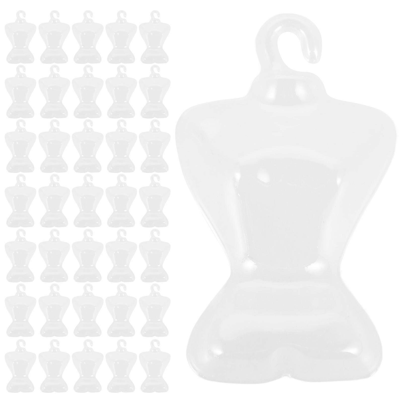 Doll Clothing Organizer with Smooth Plastic Hangers in Silver Color for Compact Storage and Display