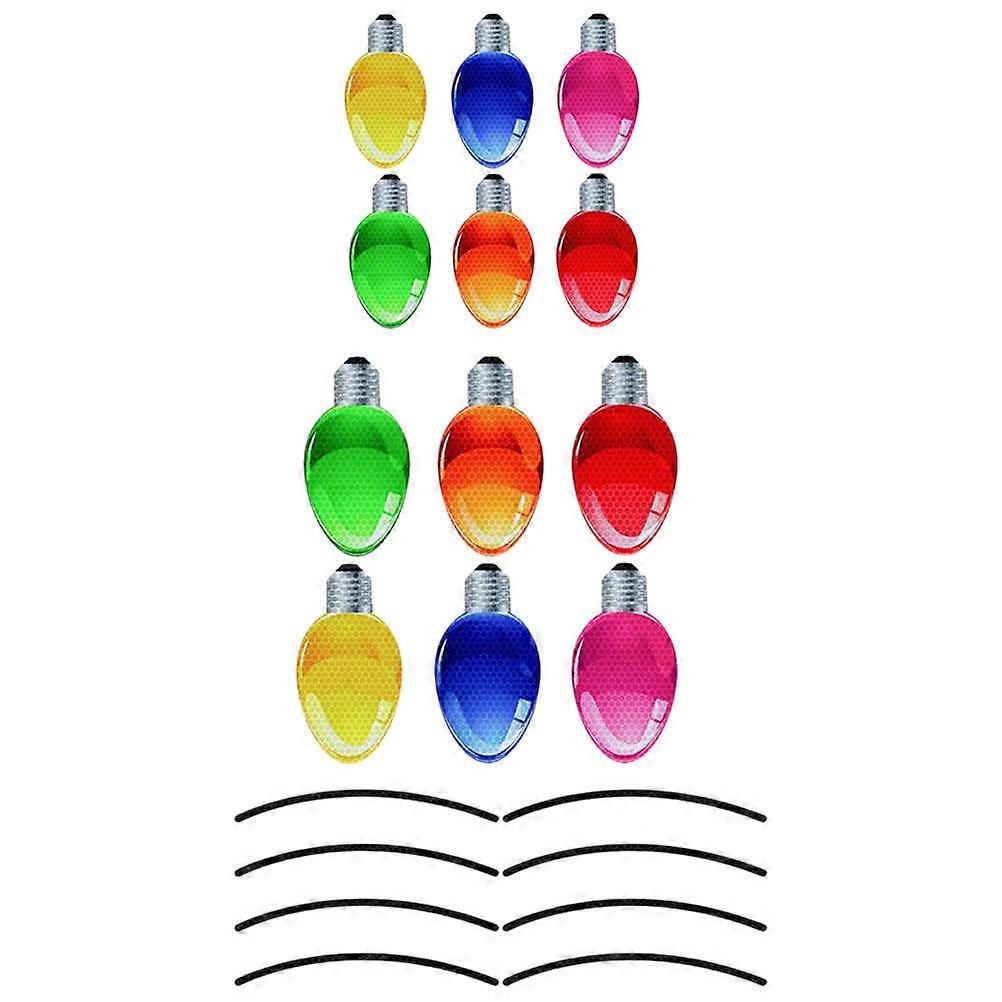 Assorted Color Christmas Theme Reflective Magnet Sticker Set For Garage Refrigerator Mailbox 20Pcs