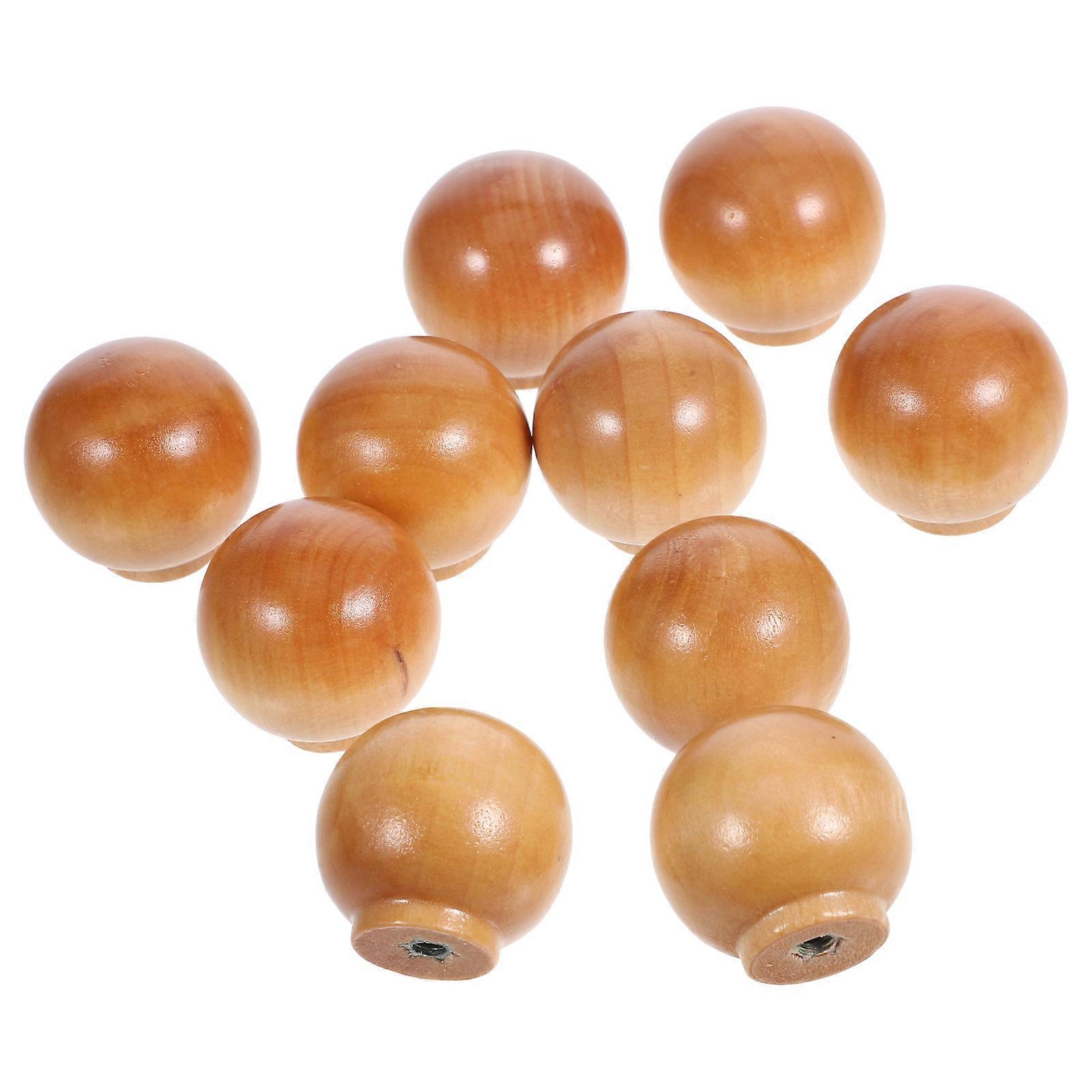 Wooden Cabinet Knob for Outdoor Use Khaki Color Creative Shape Modern Style Small Size