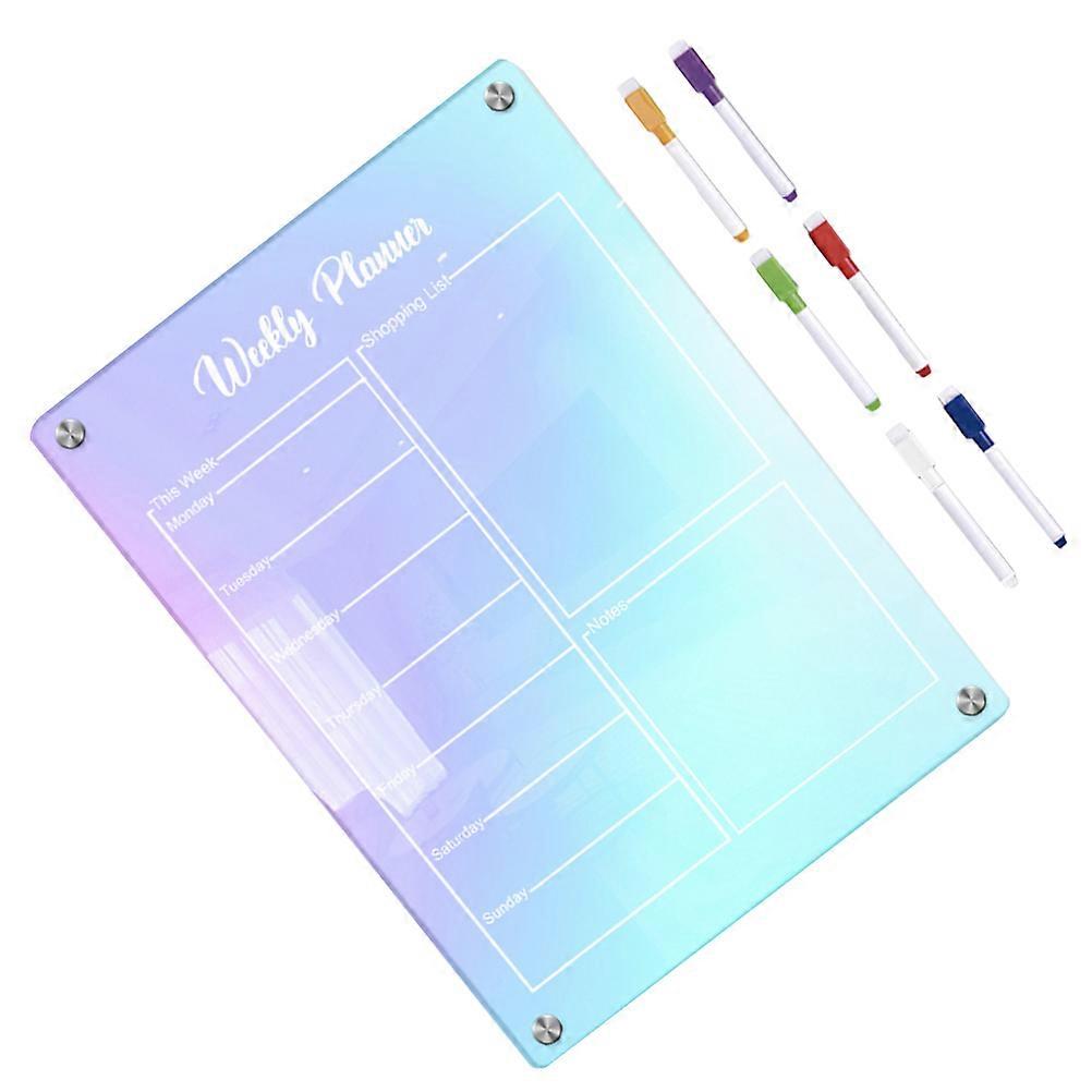 Fridge Weekly Planner Board Planning Board Home Organization Assorted Color 11.7×8.3×0.1in Erasable Note-taking 1 Set
