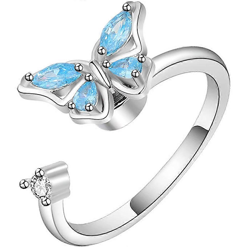 Here's a refined and engaging product description for your **Adjustable Rhinestone Butterflies Open Ring**:
**Elegant Rhinestone Butterfly Open