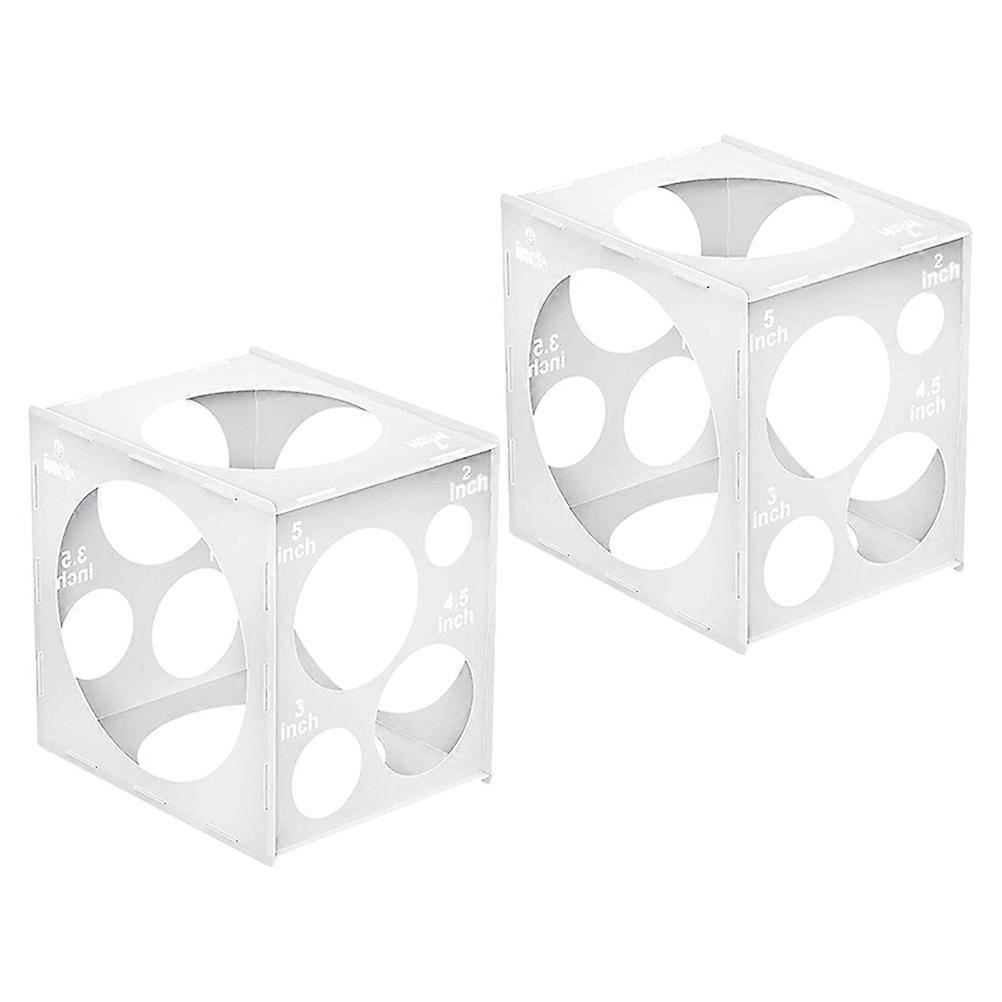 Balloon Measure Box with Sizer Cube for Quick Measurements – Ideal for Weddings, Showers & Birthday Party Decorations