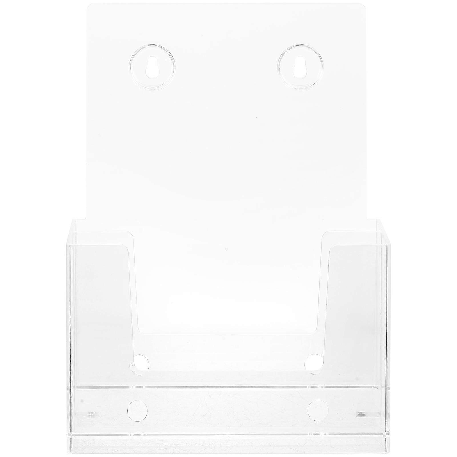 Transparent Acrylic Desktop File Rack for Display Use Double-deck Wall Mounted Organizer