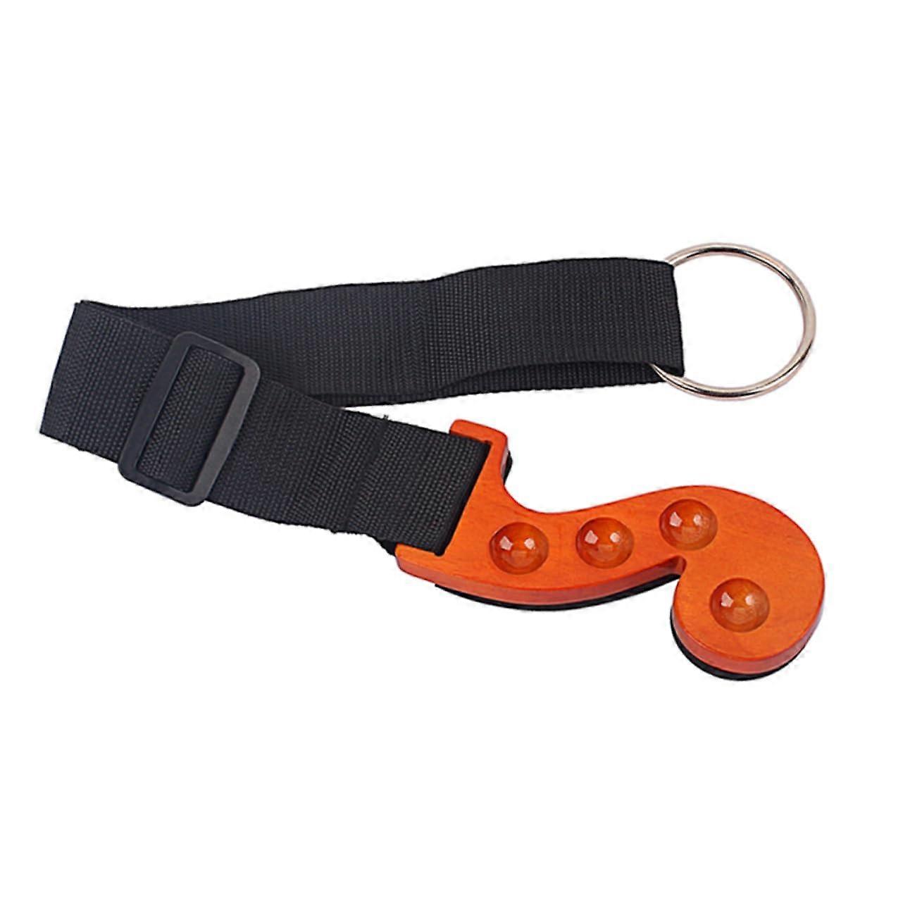 Cello End Pin Stopper For Cello Adjustable Slip-Resistant Wooden Floor Protector With Holes Orange And Black