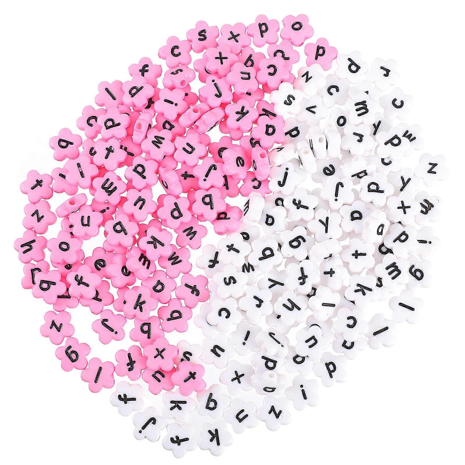 Color Letter Bead Acrylic Diy Beads All Match Style Multi Functional Versatile Smooth Surface 1.15X1.15X1CM 200Pcs