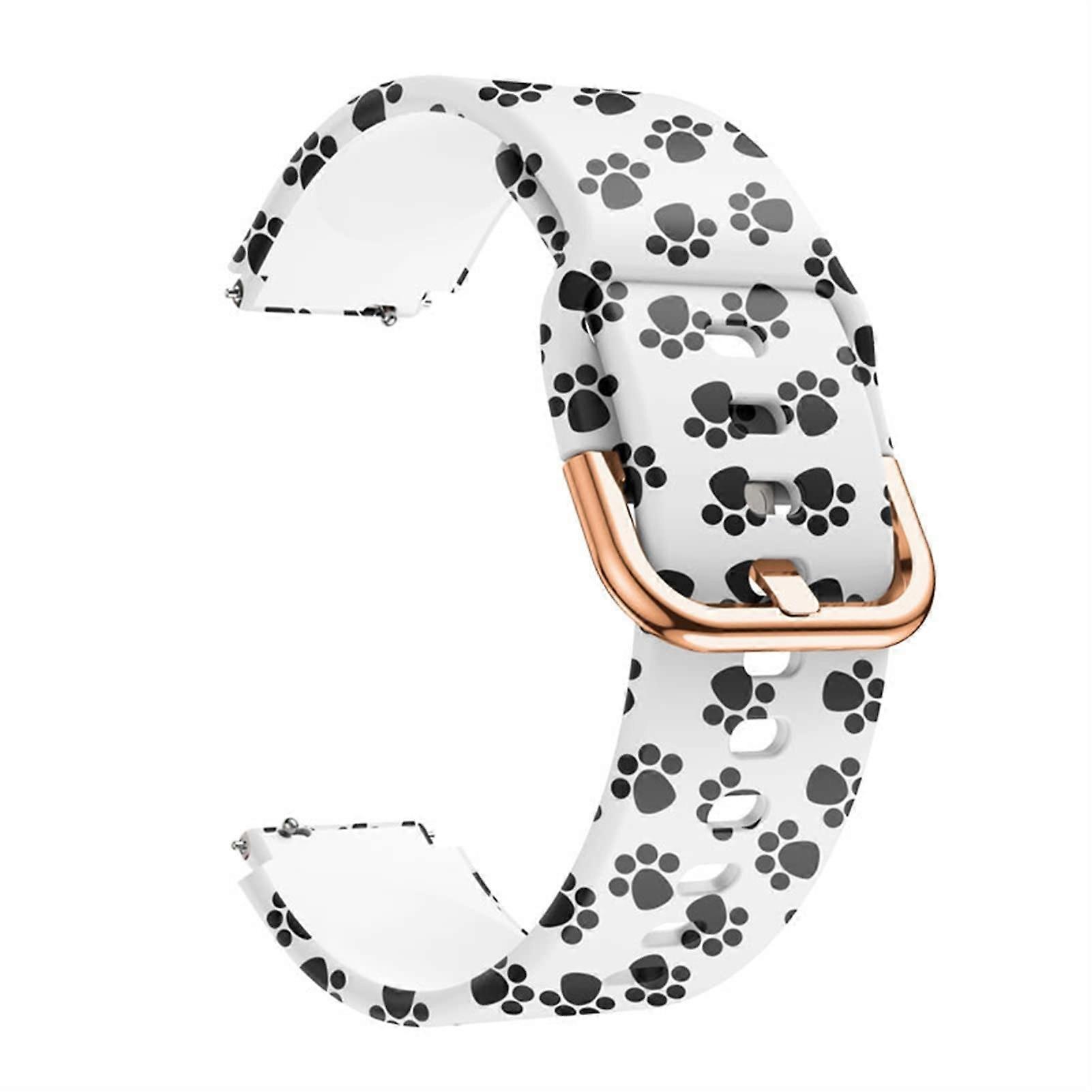 18mm Silicone Replacement Smart Watch Strap for Ticwatch C2, Garmin Active S, Adjustable, Durable, Comfortable Band