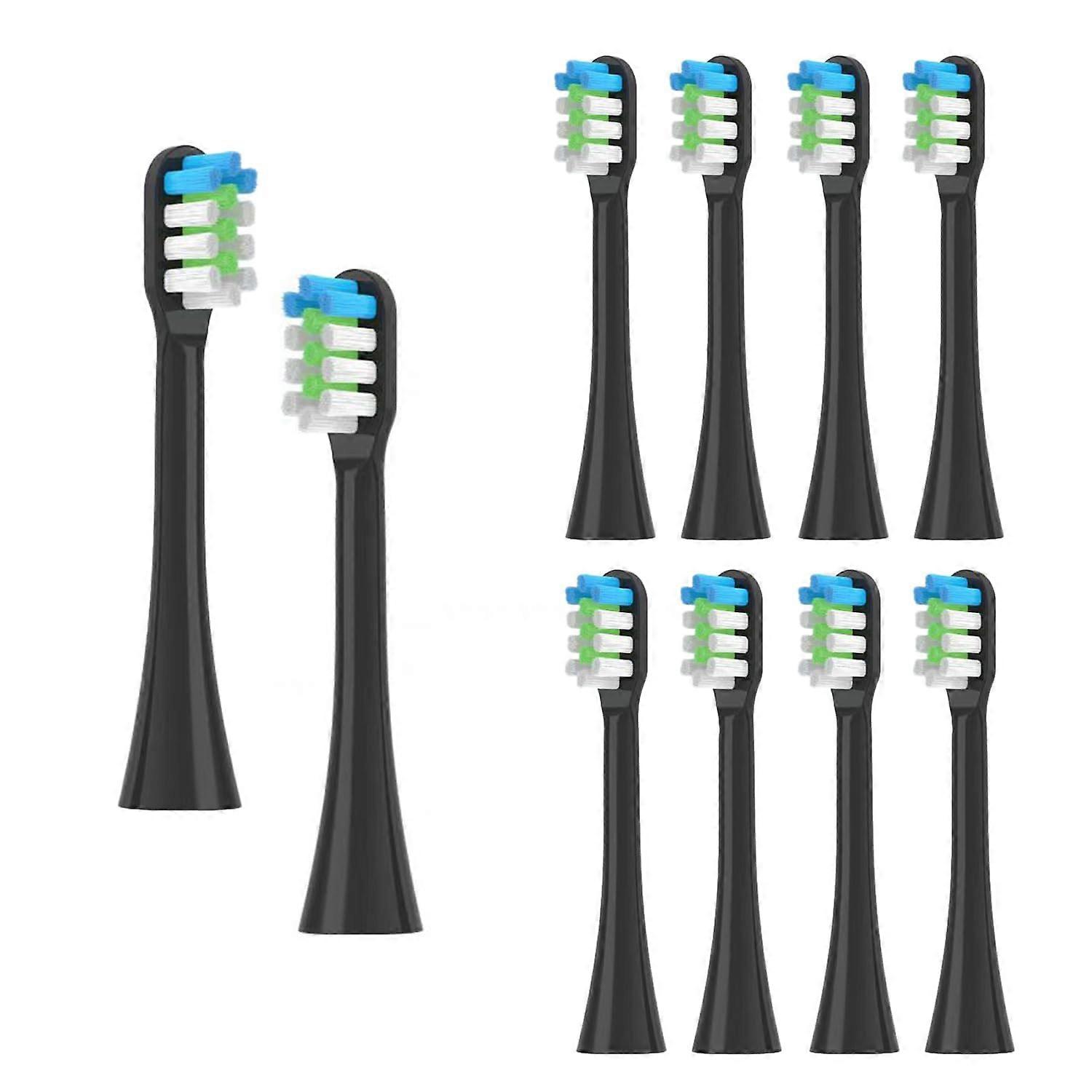 Pack of 10 Replacement Brush Heads Compatible with Lächen Toothbrushes, Soft for Adults