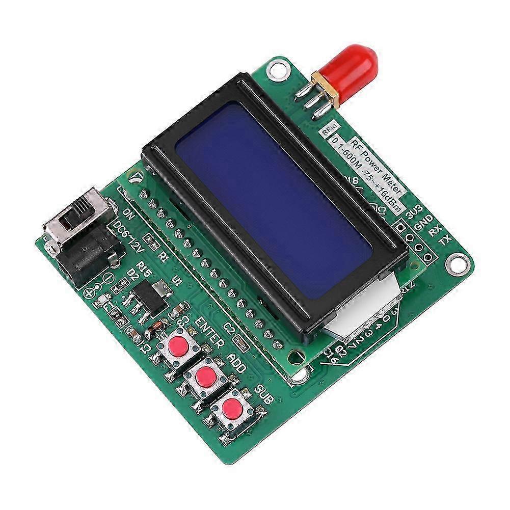 Digital LCD RF Power Meter -75~16 dBm 1-600MHz Radio Frequency Attenuation Value