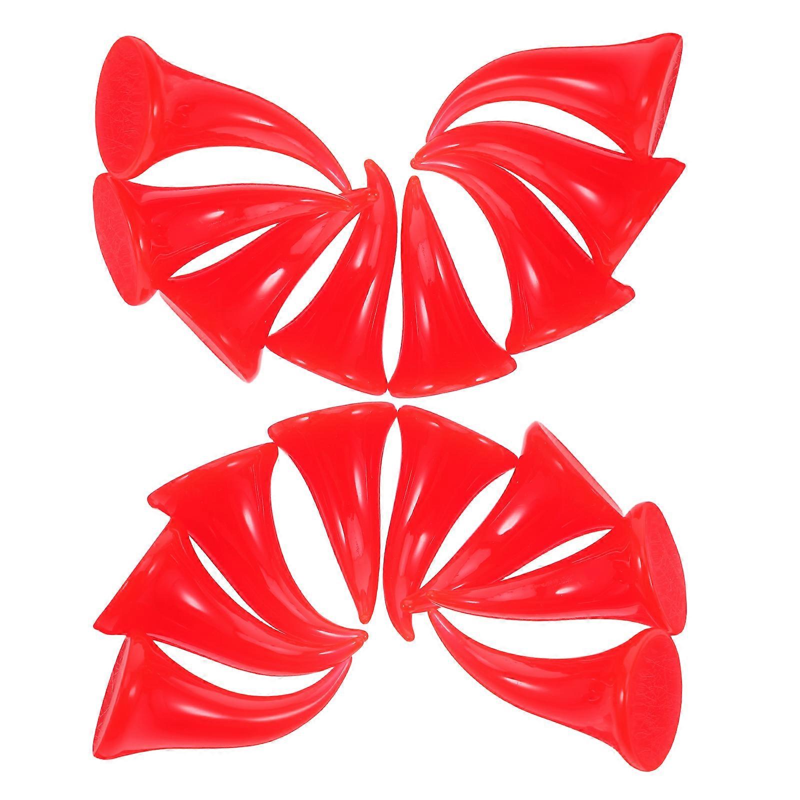 Horn Hair Clips Devil Theme DIY Craft Material For Families And Kids Red Plastic 40Pcs