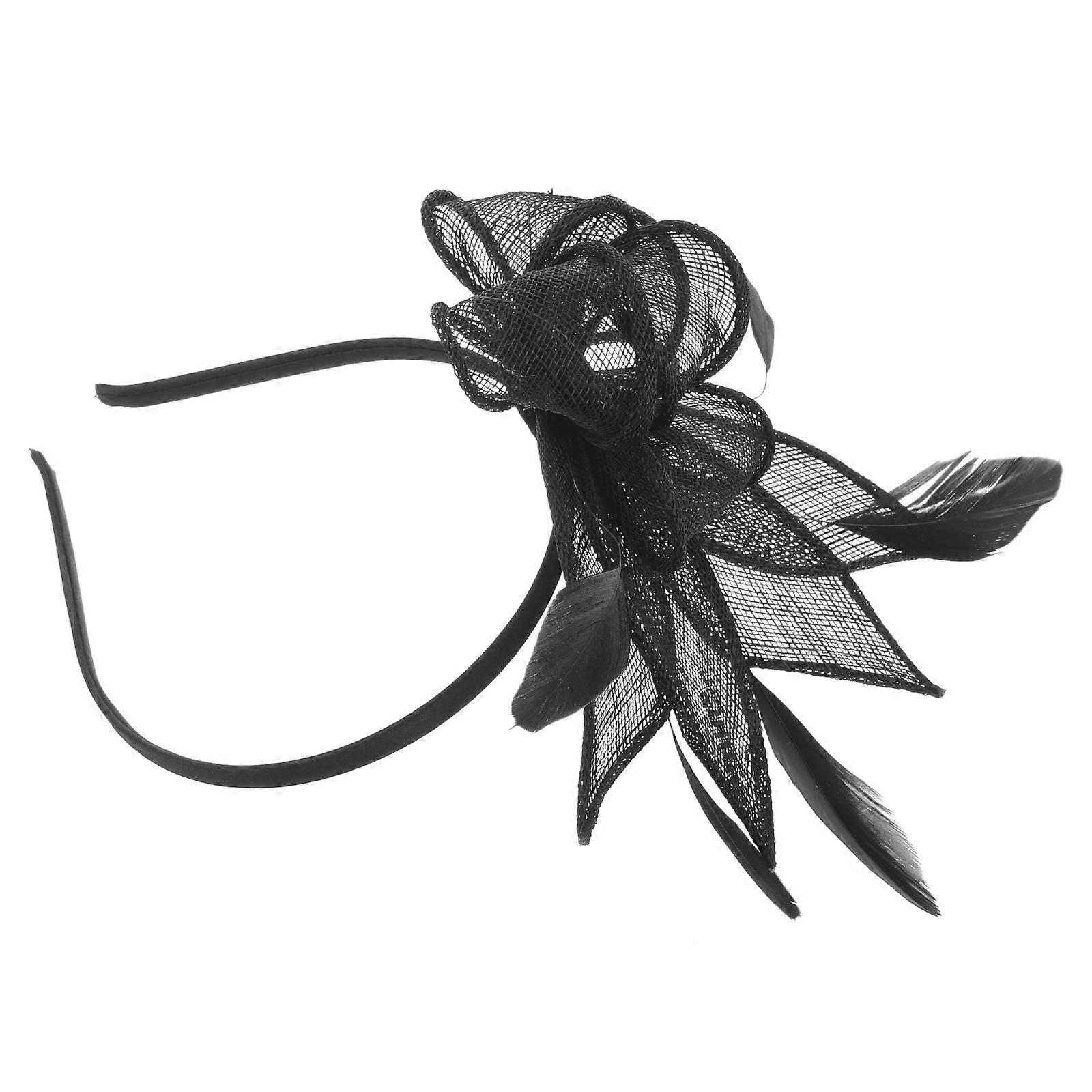 Flower Decorated Fascinator Headband for Color Suitable for Halloween and Christmas 1Pack