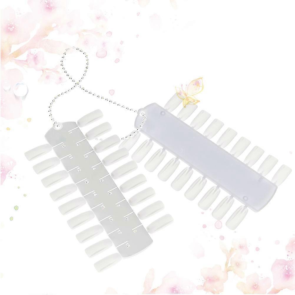 2 Pcs 36 Color Nail Art Display Board Double Sided Practice Color Plate for Nail Polish