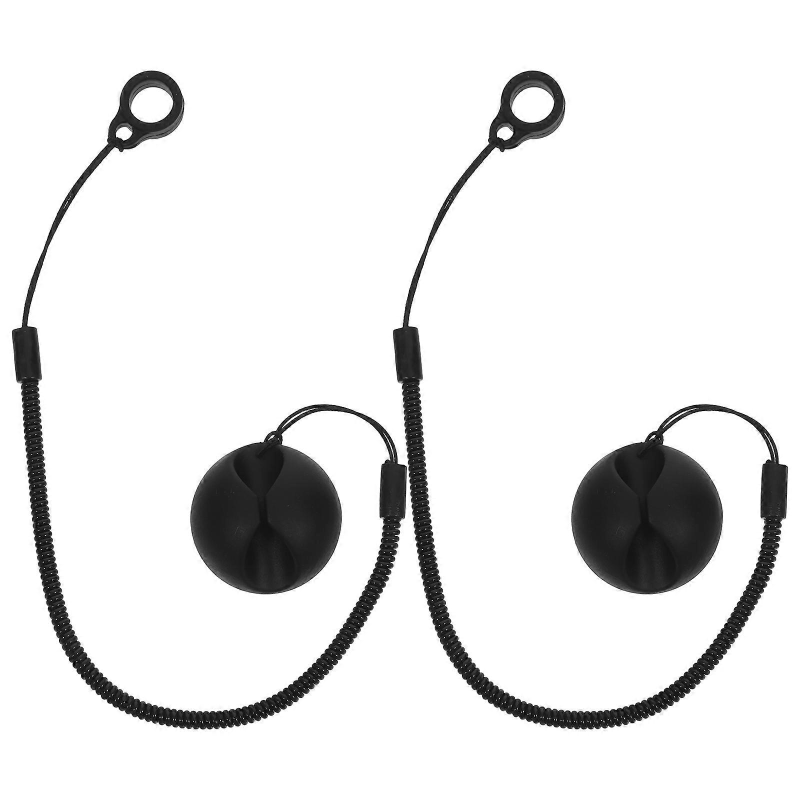 Retractable Tether Lanyard for Anti-Lost Stylus in Black Pen Holder Ideal for Home and Desk Environments 2Pcs