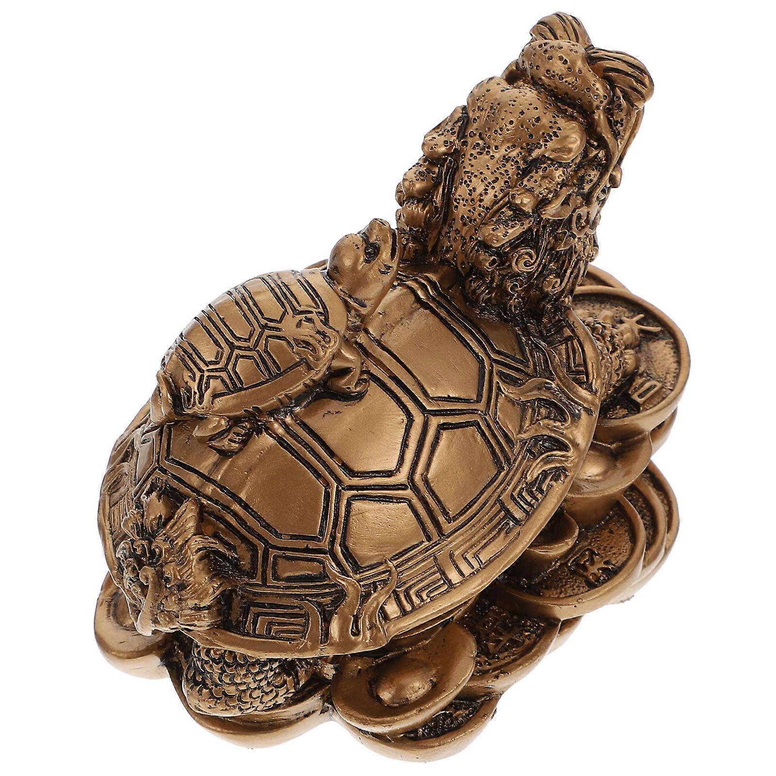 Desktop Decorative Statue Turtle Symbol for Bedroom 1Pc