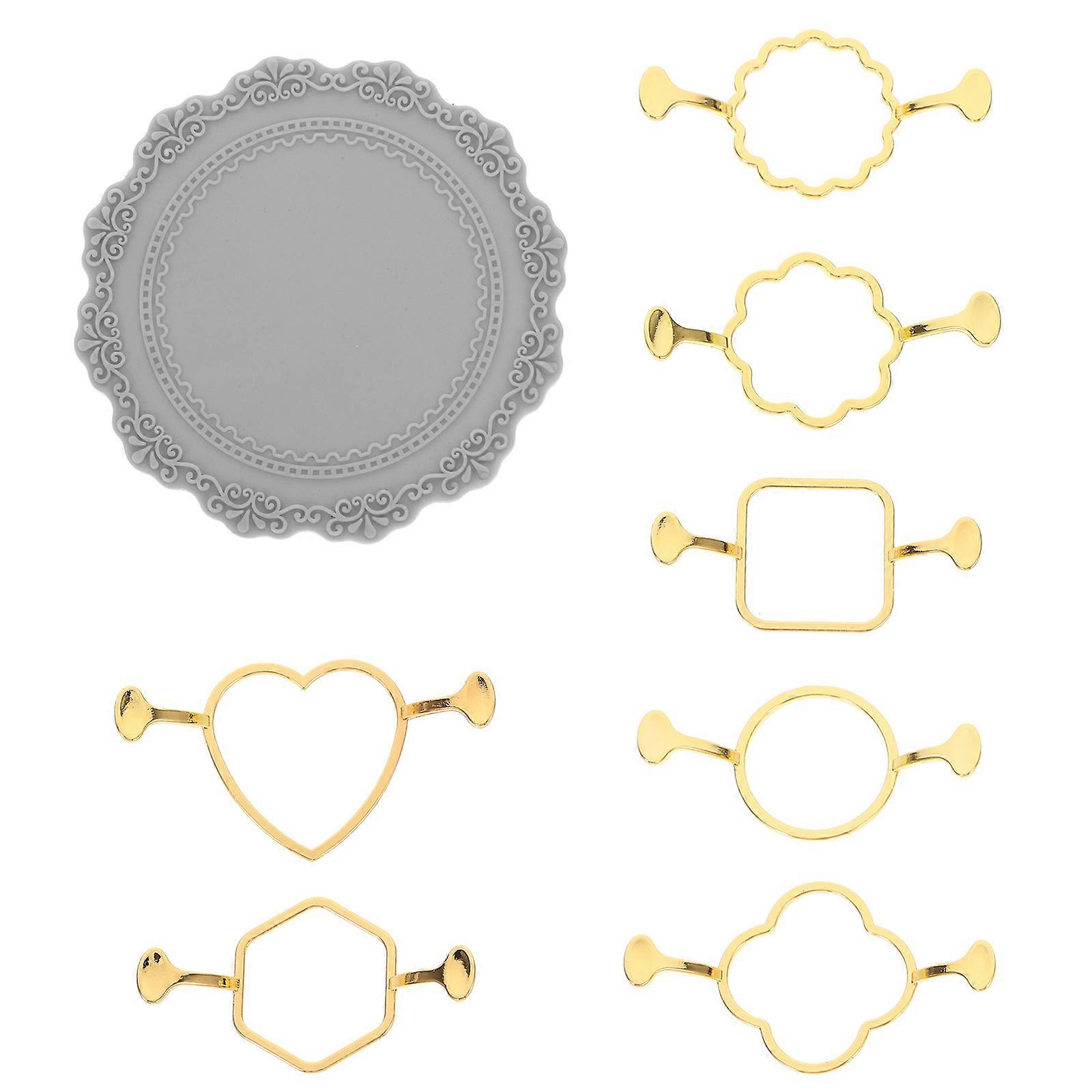 Wax Seal Mold Kit for DIY Use 1Set Metal Molds with Wax Sealing Mat